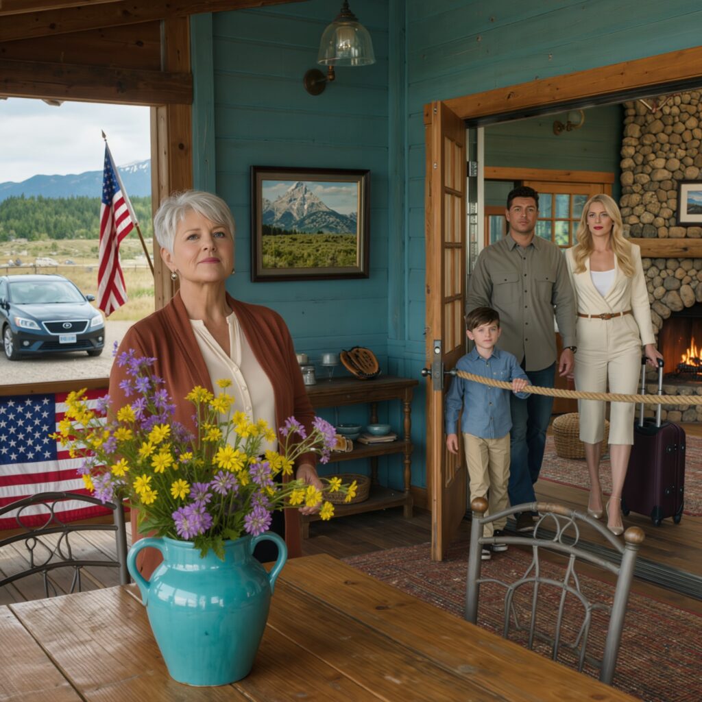 “We heard you bought a luxury villa in the Alps. We came to live with you and make peace,” my daughter-in-law announced at my door, rolling her luggage inside like it was already hers. I didn’t stop them, not at first. But the moment they stepped into the main hall… the smile on her red lips faltered, and my son went silent.