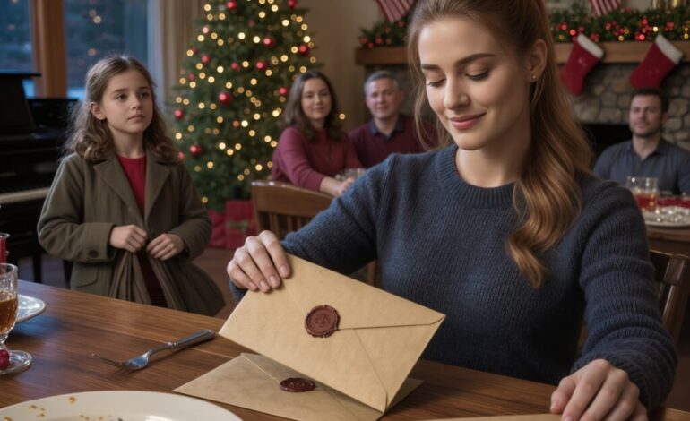 “Leave and never come back,” my parents said to me and my 7-year-old at Christmas dinner. My sister smirked and added, “Christmas is better without you.” Mom backed her up. I didn’t beg. I didn’t argue. I just looked at them and said, “Okay—then you won’t mind me doing this.” Five minutes later…