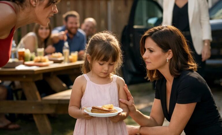 At The Family BBQ, They Made My Daughter Serve Everyone and Said, “SHE SHOULD BE GRATEFUL WE LET HER COME.” My Sister Mocked Her Clothes. Then A Woman Got Out of a Black SUV, Walked Up to My Daughter and Said, “PRINCESS, READY FOR YOUR SURPRISE?” EVERYONE STOPPED CHEWING