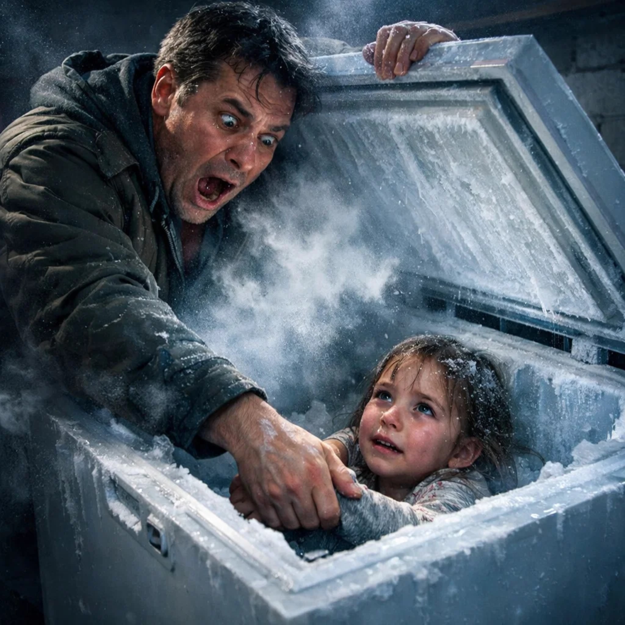 During Divorce, My Wife Kept The House. “Pick Up Your Stuff By Friday.” I Arrived Thursday Night Unannounced. I Heard My Daughter Screaming From Inside The Deep Freezer. I Ripped It Open-she Was Blue, Shaking: “Grandma Puts Me Here When I’m Bad.” I Saw Another Freezer, Unplugged, Locked With A Padlock. My Daughter Whispered: “Don’t Open That One, Daddy…