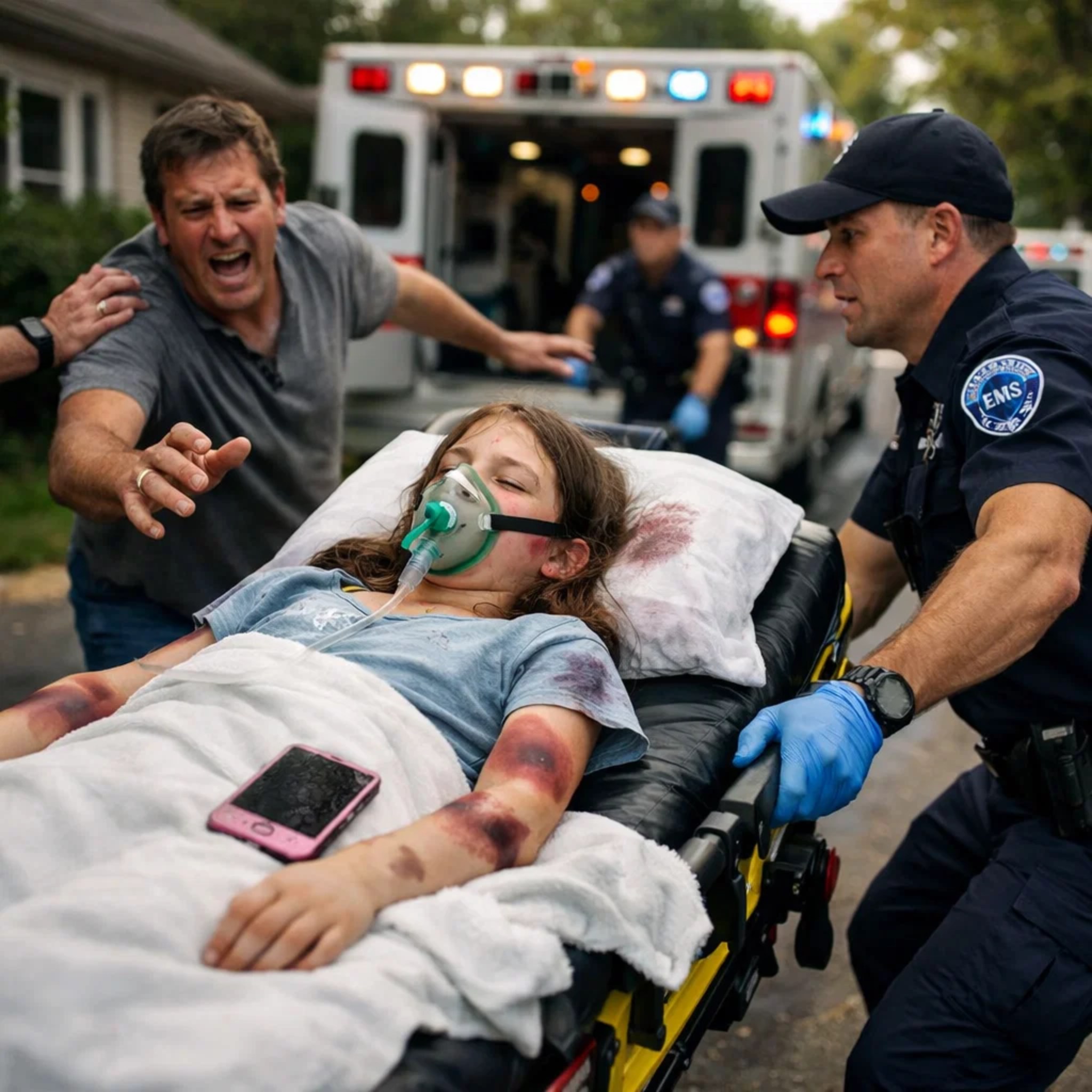 My Daughter Sent Me A Voice Message From My Mother-in-law’s Cabin: “Daddy, Please Come. I’m In Danger.” Then Silence. I Drove 3 Hours. When I Arrived, Ambulances Lined The Road. I Ran To The Front Door. A Paramedic Stopped Me. “Sir, You Can’t Go Inside.” “My Daughter Is In There!” He Looked At His Partner. Then Back At Me. “Sir, The Girl We Found… We Don’t Even Know How To Tell You This…” Then..