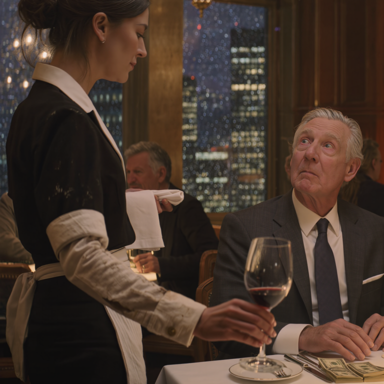 The night a New York billionaire walked into his favorite restaurant to ruin another waiter’s life… and met the one girl who refused to break