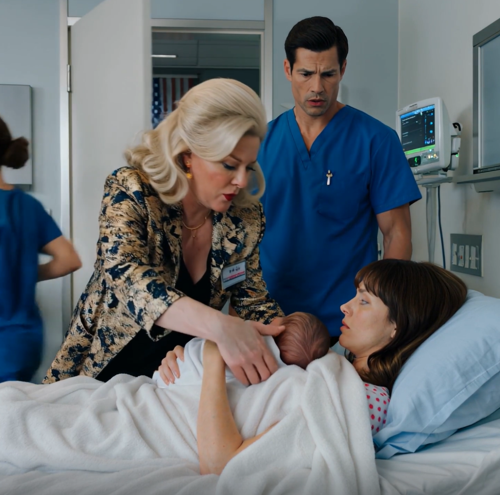 I was in labor when my mother-in-law burst into the delivery room, screaming that my baby belonged to her daughter. she tried to snatch him off my chest while my husband just stood there, frozen. the nurse immediately pulled her away—but it was too late. the baby wasn’t moving, and suddenly…