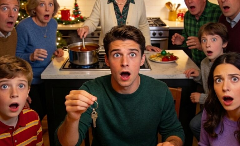 During Christmas dinner, I thanked my aunt for the keychain she had sent me for my birthday two months earlier. My aunt suddenly stopped stirring the sauce and said, “I bought you a $400,000 apartment. The keychain was just a freebie.” My entire family, who had been smiling moments before, instantly turned white as paper.