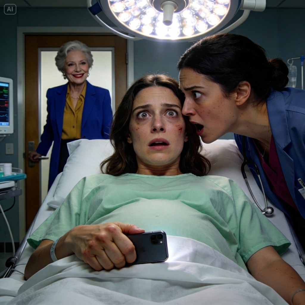 “On the operating table, the doctor secretly slipped a phone into my hand and whispered, ‘Call the police’ — because my in-laws had paid for the hospital and were planning my ‘permanent discharge’ after my baby was born.”