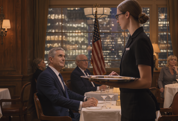 I was the shy waitress pouring water for New York’s most feared father and son when one sentence in a forgotten Sicilian dialect turned my quiet shift into a night I might not come home from