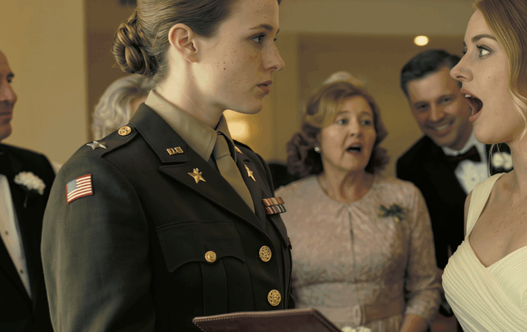 “you can’t wear white,” my sister snapped before her wedding-“you’re not worthy.” i nodded, then changed in the bathroom. when i walked out in a military uniform with medals… the room went deadsilent…