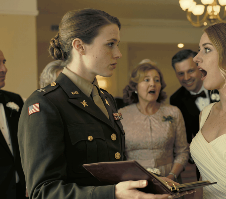 “you can’t wear white,” my sister snapped before her wedding-“you’re not worthy.” i nodded, then changed in the bathroom. when i walked out in a military uniform with medals… the room went deadsilent…
