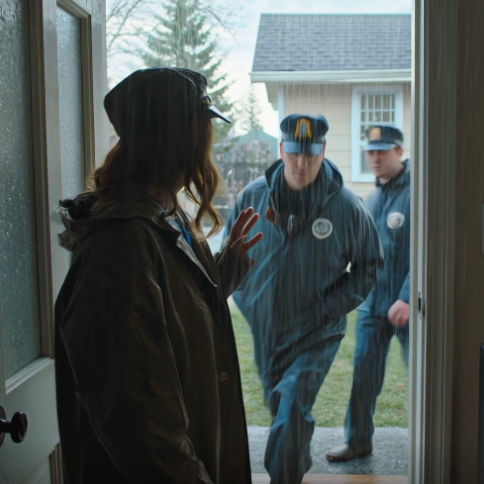 An officer knocked in the rain and told me my son didn’t survive an hour ago—so I led him upstairs to prove Daniel was asleep… and his whole posture changed at the edge of the bed