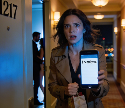 I flew to Chicago to surprise my husband and “save our marriage”—but outside his hotel door, I heard him laughing about how he’d trained me to stay quiet. In that hallway, my entire life cracked… and I walked away without a scene, already planning the move that would ruin his perfect script.