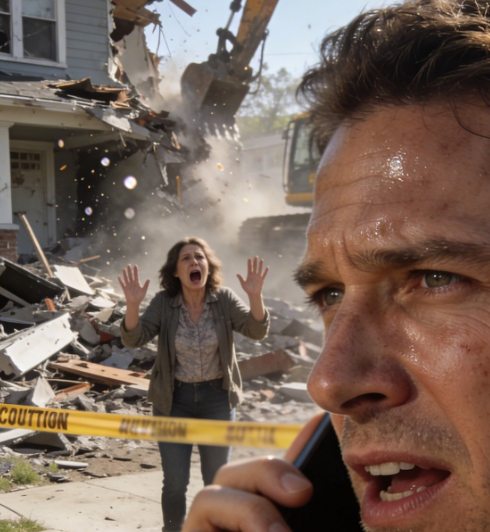 After my dad passed away, my mom and I each inherited a house. She demanded I hand over the keys to mine, sneering, “You don’t deserve this.” I refused. The next morning she called, laughing like it was a joke, and said, “I demolished your house—go enjoy sleeping on the street.” I raced over in a panic… then started laughing. The house she demolished was the one she inherited.