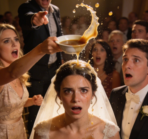On my wedding day, a stranger stood up, pointed at me, and swore I was his wife—demanding to know how I could marry someone else. The room went dead silent, then exploded. My sister “lost it” and threw a bowl of soup straight onto my dress, soaking the lace and ruining everything in seconds. The ceremony never recovered, and neither did my marriage. I always felt she didn’t just react to the chaos—she helped create it—but I had nothing solid, no proof, just that awful gut feeling. One year later, on her wedding day, I stood up during the reception, asked for everyone’s attention, and played a video I’d kept hidden until the perfect moment… and the truth finally had nowhere left to run.