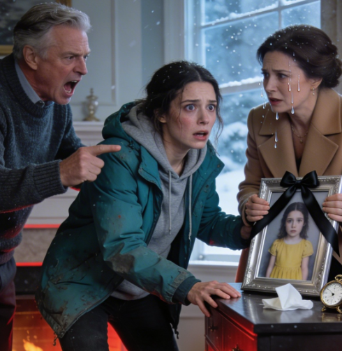 She stepped out of prison with nothing—then saved a wealthy family’s little girl from a speeding SUV outside their gates. Minutes later, inside their mansion, she nearly collapsed when she spotted a childhood photo of herself displayed in a mourning frame. And the man of the house turned deathly quiet.