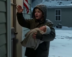 Late one night, in the middle of a violent snowstorm, my eight-year-old grandson appeared at my door—shaking, barefoot in soaked sneakers, clutching a baby to his chest.