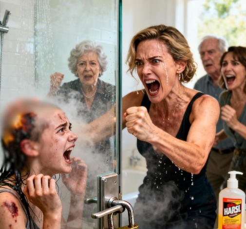 My sister poured bleach into my daughter’s shampoo bottle. When she screamed in the shower from the burning, mom laughed: “If she’s bald now, maybe she’ll stop being so vain!” .. When I rushed to help her, they locked the bathroom door from outside and held it shut. I could hear my daughter crying and screaming inside while the bleach burned her scalp. Mom threw the key out the window, let her suffer a bit longer…