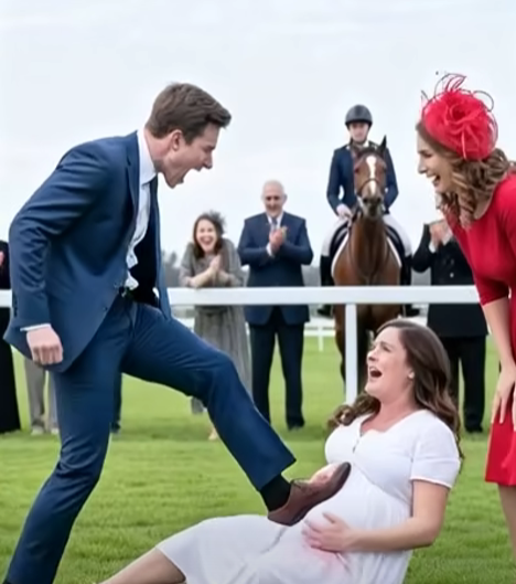 “Did you just KICK your pregnant wife?” The VIP Horse Race Assault Seen by 500 People That Cracked a Perfect Millionaire’s Mask in Seconds