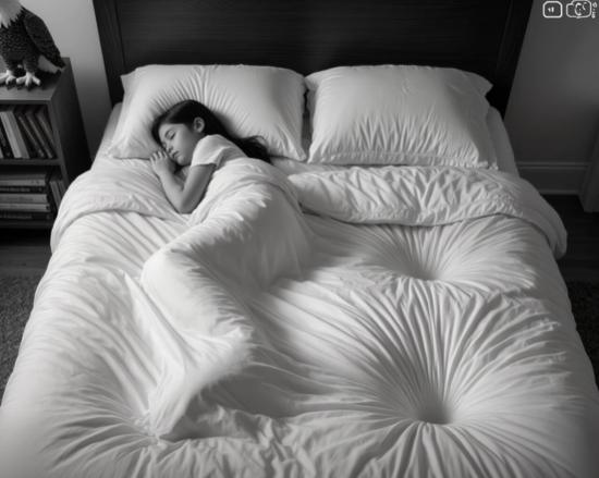 A nyolcéves lányom minden este egyedül aludt, mégis folyton azt hajtogatta, hogy „túl szűk” az ágya – Amikor végre megnéztem a hajnali 2 órás biztonsági felvételeket, megértettem, miért ébred sírva minden reggel.