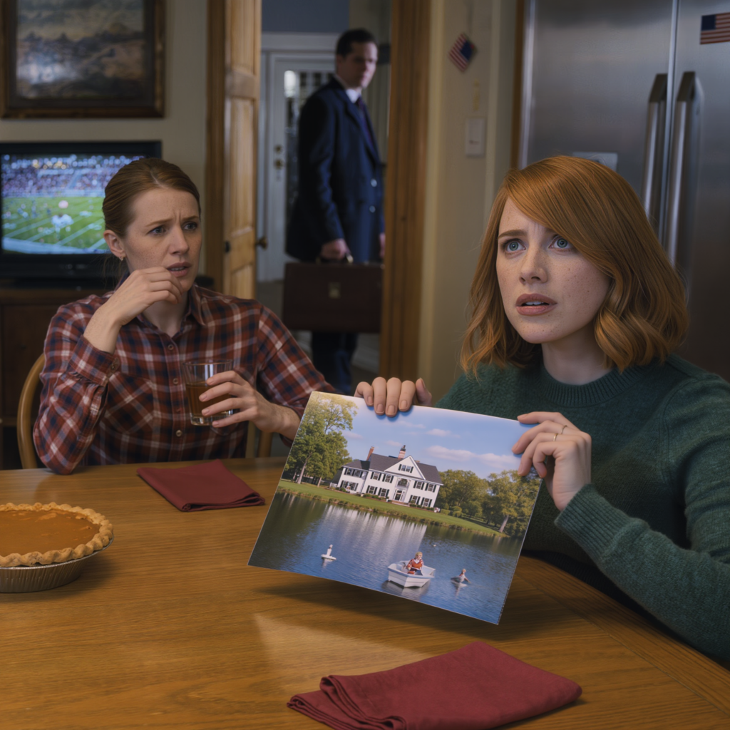 At the Thanksgiving party, my grandma pressed me, “Why is an elderly couple living in the $1 million vacation home I bought for you?” I froze. “What are you talking about? I don’t even have a place to stay right now.” At that moment, my parents and my sister went still—then the lawyer walked in.