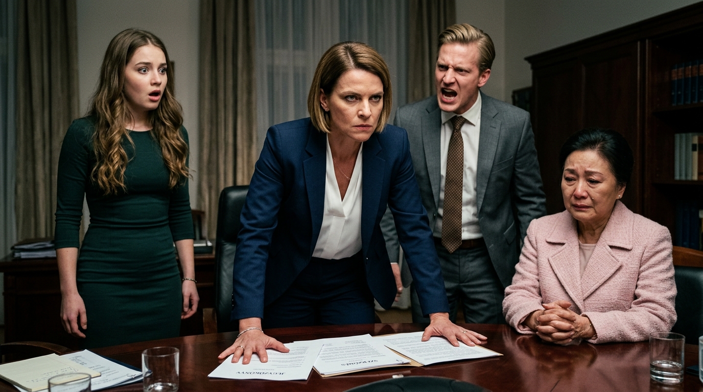 „Nem fogadhatunk karácsonykor” – írta a nővérem. „Mark családja mind vezető beosztású. A gyári munkád mindent tönkretenne.” Anya nevető emojikat tett rá. Én azt válaszoltam: „Értettem.” Három nappal később Mark besétált az igazgatótanács ülésére. Meglátta a vezérigazgató névtábláját az asztalomon. Sikítani kezdett, mert…  „Nem fogadhatunk karácsonykor.”  A telefonom felvillant a nővérem nevével – Emily –, miközben egy késői hívást fejeztem be az európai gyárunkkal. Lenéztem, és megláttam az üzenet előnézetét. Némává tettem a vonalat, vettem egy mély levegőt, és megnyitottam.  Mark családja mind vezető beosztású. A gyári munkád mindent tönkretenne.  Egy másodperccel később megjelent a három szürke pont.  😂😂 – tette hozzá Emily –, Anya egyetért. Azt mondja, úgyis nem éreznéd magad a helyeden.  Addig bámultam a szavakat, amíg el nem homályosultak. Szinte hallottam a fejemben anya nevetését – éleset, elutasítóat, ugyanazt, amit akkor is használt, amikor tinédzser voltam, és gépolaj szagával értem haza a részmunkaidős autószervizes állásomból.  Beírtam, hogy Értem. Kellemes karácsonyt, és elküldtem, mielőtt lebeszélhettem volna magamról.  Az üvegfal túloldalán Chicago téli látképe világított a decemberi sötétségben. Az asszisztensem, Jared, bekukucskált, felvont szemöldökkel, némán, minden rendben? Bólintottam, és intettem neki, hogy menjen.  „Hol tartottunk?” – kérdeztem, feloldva a némítást.  „Végső szavazás a Whitmore felvásárlásáról, Ms. Johnson” – mondta az egyik igazgató.  Igen. Whitmore Logistics – a régi vagyonnal rendelkező családi cég, amelynek legfiatalabb alelnöke egy Mark Whitmore nevű férfi volt. Ugyanaz a Mark, aki a nővérem szerint egy olyan vezetői sorból származott, akik túl kifinomultak ahhoz, hogy valakivel szemben üljenek, aki „gyárban dolgozott”.  Az irónia vicces lett volna, ha nem fájt volna annyira.  Ohióban nőttem fel, és egy gyárban dolgoztam – nyári műszakokban a műanyaggyárban, majd teljes munkaidőben a középiskola után, amikor anyám azt mondta, hogy az egyetem „azoknak való, akik megengedhetik maguknak a kudarcot”. Spóroltam, esti órákra jártam, ösztöndíjat kaptam, és otthagytam. Évekig a családom csak olcsó egyenruhában és acélbetétes csizmában látott.  Mire harmincnégy évesen az Apex Meridian Manufacturing vezérigazgatója lettem, már nem korrigáltam a feltételezéseiket. Amikor anya megkérdezte, hogy „még mindig abban a gyárban vagyok-e”, csak igent mondtam. Könnyebb volt, mint a részvényopciókat és a negyedéves eredményeket elmagyarázni egy nőnek, aki jegygyűrűkkel és hátsó udvari medencékkel mérte a sikert.  Most kizártak a karácsonyból, mert azt hitték, zavarba hozom őket.  „Ms. Johnson?” – sürgette az igazgató. „A szavazata?”  Kiegyenesedtem a székemben, és a szöveget a fejem hátterébe taszítottam. „Megelőzve” – mondtam. „Véglegesítsük a menetrendet. Mark Whitmore-t akarom látni a csütörtöki igazgatósági ülésen.”  Három nappal később.  Ha a családom nem akarta, hogy a „gyári munkám” a karácsonyi vacsorájukon szerepeljen, az rendben volt.  Inkább a tárgyalóasztalnál látták volna.