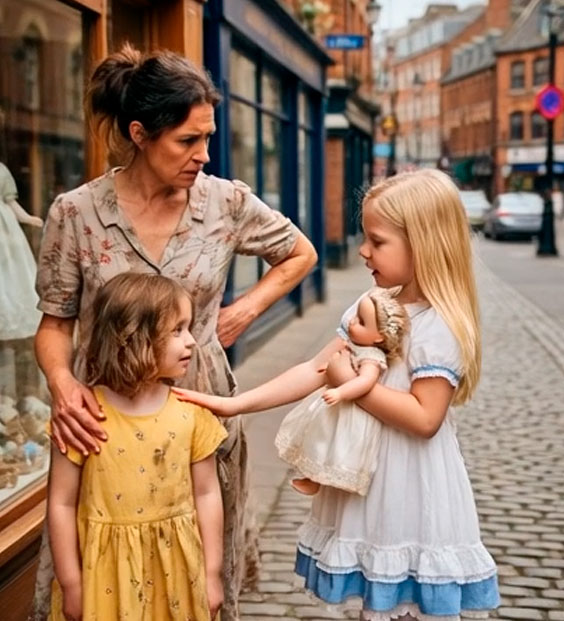 MILYEN GONOSZ😡 Egy gazdag lány meg akarta mutatni az új babáját egy szegény anyának és lányának, de a boltos mindent látott, és megígérte az anyának, hogy örökre megváltoztatja az életét. Mit gondolsz, mit fog tenni? Kommentelj és kövess minket