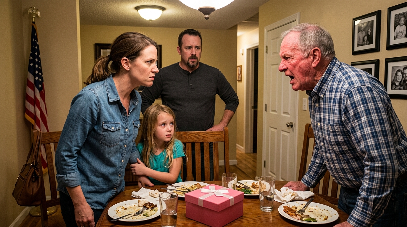 Desszert közben apám azt mondta a lányunknak, hogy adja oda a születésnapi biciklijét az unokatestvérének. Ő… Desszert közben apám azt mondta a lányunknak, hogy adja oda a születésnapi biciklijét az unokatestvérének. Jobban fogja értékelni – mondta. A lányom mosolya elhalványult. Aztán a férjem felállt, és ezt mondta. A szüleim elsápadtak. Apám megpróbálta elvenni tőle a lányom születésnapi ajándékát a desszert közben. Nem később, nem négyszemközt. Ott az asztalnál, miközben még a tortáját ette. Még most is hihetetlenül hangzik, ha kimondom. De pontosan így romlott el a vacsora a szüleim házában. Egy átlagos vasárnapi látogatásnak indult. A férjemmel, Markkal átautóztunk a 10 éves lányunkkal, Lilyvel, ahogy már százszor tettük korábban. Anyám szokás szerint túl sok ételt főzött. Apám a hírekről beszélt, Lily pedig folyton azt az egy dolgot hozakodott elő, ami miatt már két hete izgatott volt: az új biciklijét. Élénk kék volt, egy kis kosárral az elején. Mark fél napot töltött azzal, hogy összeszerelje a garázsban a születésnapja után. Lily azóta minden egyes nap körbejárta vele a környéket. Vacsora közben folyton arról beszélt, hogy most már egészen a parkig elbiciklizhetne a barátaival. Apám alig reagált, miközben beszélt. Csak hallgatta azzal a halk arckifejezéssel, ami mindig rajta volt, amikor úgy gondolta, hogy a gyerekek túl sokat esznek. Észrevettem, de nem foglalkoztam vele. Évekig én sem foglalkoztam ezzel a tekintetével. Aztán jött a desszert. Anya csokitortát tett az asztalra, és mindenki elcsendesedett egy percre. Lily még mindig mosolygott, még mindig izgatott volt, miközben mesélt anyának, hogy szalagokkal szeretné díszíteni a biciklikosarat. Ekkor apám hirtelen ránézett, és azt mondta: „Tudod, az unokatestvérednek, Emilynek nincs biciklije.” Lily udvariasan bólintott. Csak évente egyszer látja Emilyt. Apám harapott még egy falatot a tortából, és hozzátette: „Odaadhatnád neki a tiédet. Jobban értékelné.” Először azt hittem, viccel, de senki sem nevetett. Lily abbahagyta a villany mozgatását. A mosolya lassan eltűnt, mintha valaki lekapcsolta volna a villanyt. Apámra nézett, és azt mondta: „De ez volt a születésnapi biciklim.” Apám vállat vont. „Már így is sok mindened van.” Azonnal éreztem, hogy összeszorul a gyomrom, mert nem ez volt az első alkalom, hogy ilyet mondott neki. Évekig apró megjegyzéseket tett arról, hogy Lily túl elkényeztetett, és hogy a gyerekeknek meg kell tanulniuk nem ragaszkodni a dolgokhoz. Általában elengedtem, mert a vele való vitatkozás mindig hosszú, kimerítő harcba torkollott. De ezúttal egyenesen a lányomnak mondta. Lily halkan rám nézett, és megkérdezte: „Muszáj odaadnom?” Mielőtt válaszolhattam volna, apám újra megszólalt. „Ha jó unokatestvér akarsz lenni” – az asztal ismét elcsendesedett. Aztán hallottam, hogy Mark teljesen a tányérjára teszi a villáját. Hátratolta a székét, és felállt. Mindenki ránézett. Mark évekig eltűrte apámat, de valami abban, ami most történt, egyértelműen átlépett egy határt. Egyenesen apámra nézett, és azt mondta: „Frank, te nem döntheted el, hogy mit ajándékoz a lányom.” A szoba azonnal elcsendesedett. Apám zavartan bámult rá, de Mark még nem fejezte be a mondatot, és amit ezután mondott, attól mindkét szülőm teljesen elsápadt. Mark nem ült vissza. Az asztalnál állt, és egyenesen apámra nézett. Egy pillanatig senki sem mozdult. Anyám közöttük nézett, mintha próbálná kitalálni, mennyire rosszra fordulhat a helyzet. Apám végül letette a villáját. „Ez mit jelentsen?” – kérdezte. Mark azonnal válaszolt. – Ez azt jelenti, hogy nem mondod meg a lányomnak, hogy el kell adnia a születésnapi ajándékát. – Lily mozdulatlanul ült, és a tányérját bámulta. Apám röviden felnevetett. – Nyugi. Én a nagylelkűségre tanítom. Te nem tanítasz neki semmit – mondta Mark. – Elveszel tőle valamit, amit most kapott. – Apám hátradőlt a székében. – A mai gyerekeknek túl sok van. Amikor Anna kicsi volt, mindent megosztott vele. Ez volt az első pillanat, hogy megszólaltam. Nem, nem szólaltam meg. Apám úgy nézett rám, mintha valami fontosat félbeszakítottam volna. De igen, félbeszakítottál. Nem – mondtam újra. – Elvettél tőlem dolgokat, és másoknak adtad őket. A szoba ismét elcsendesedett. Anyám megmozdult a székében. Anna, nem ez történt. De 11 éves koromban apám rávette, hogy adjam oda a vadonatúj görkorcsolyámat az unokatestvéremnek, mert a szülei nem engedhették meg maguknak. Egy évvel később odaadta a gitáromat egy szomszéd gyerekének, aki zenét akart tanulni. Emlékszem, hogy sírtam a szobámban, miközben apám azt magyarázta, hogy a jó gyerekek nem ragaszkodnak a dolgokhoz. Majdnem el is felejtettem ezeket a pillanatokat, amíg ugyanezt nem mondta Lilynek. Mark Lily felé biccentett. Tízéves – mondta. – Hónapok óta várt arra a biciklire. Apám úgy legyintett, mintha semmi sem lenne. Emilynek nincs is biciklije. Mark egy pillanatig bámult rá. Aztán kérdezett valamit, amitől az egész asztal megdermedt. Szóval ezért kértetek tőlünk pénzt az elmúlt hat hónapban. Apám arca azonnal megváltozott. Anyám zavartan nézett rám. Milyen pénz? Mark nem vette le a szemét apámról. A pénz, amiről azt mondta, hogy a házfelújításhoz kell neki. Apám egyenesen ült. Ennek semmi köze ehhez. De Mark csak folytatta. Azt mondta, hogy a tetőt kell megjavítani. Aztán a vízmelegítőt. Aztán a kocsifelhajtó. Anyám lassan apám felé fordult. Frank, miről beszél? Apám nem válaszolt azonnal. És hirtelen rájöttem, hogy valami nagyon nincs rendben, mert Mark a kabátja zsebébe nyúlt, elővette a telefonját, és az asztalra tette. Tegnap néztem valamit, azt mondta…..