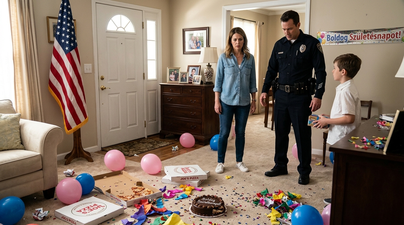 A család megígérte, hogy eljönnek a fiam születésnapjára. Senki sem jött el. Egy héttel később anyám üzenetet küldött: „1800 dollár fejenként a húgod eljegyzési bulijára.” Visszaküldtem egy dollárt és egy üzenetet, amin az állt: „Nem veszek részt”. Két nappal később két rendőr kopogott az ajtómon.  Nem jöttek el. Sem a szüleim. Sem a testvéreim. Még a nagynéni sem, aki mindig esküdözött, hogy mindig megjelenik a gyerekeimnél. Ethan hetedik születésnapja üres székekkel, hideg pizzával és kikötött lufikkal telt el, mintha olyan emberekre várnának, akik soha nem jelentek meg. Folyton a telefonomat nézegettem, mintha felvillanna egy bocsánatkérés, egy kifogás, bármi, ami értelmet ad a csendnek.  Semmi sem jött.  Ethan ott ült, a partikalapját az egyik szemére húzva, a kis ajándéktasakját szorongatva, még mindig mosolyogva, mintha nem akarna elszomorítani. „Anya” – suttogta –, „talán dugóban ragadtak” –, és én erőltetetten visszamosolyogtam rá, mert ezt teszik az anyák, amikor a saját szívük összetörik. – Talán – mondtam, pedig tudtam, hogy jobban.  Amióta a családon kívül házasodtam, amióta a szerelmet választottam az irányítás helyett, „nehéznek” bélyegeztek, és most a fiam fizetett ezért. Mi magunk is elénekeltük a Boldog születésnapot, három hang tapsolt túl halkan egy többre épített szobában. Amikor Ethan elfújta a gyertyákat, egy olyan apró kívánságot kívánt, ami alig létezett, és később aznap este, félálomban, mégis elmondta, mi volt az. – Bárcsak a nagymama szeretne.  Sírtam a fürdőszobában, miközben folyt a csap, hogy ne hallja, aztán másnap reggel hideg, tiszta haraggal ébredtem, azzal a fajtával, ami nem sikít, és nem csapkodja az ajtókat. Csak dönt. Megnyitottam a családi csoport csevegését, és beírtam: „Köszönöm, hogy kihagytad Ethan születésnapját”, és néztem, ahogy az üzenet ott ül egyetlen válasz nélkül, öt percből tíz lett, tízből egy óra, a csend szándékosnak tűnt. Így hát tettem valami aprót, kicsit, szimbolikusat, azt a fajta mozdulatot, ami azt mondja, hogy látlak anélkül, hogy háborút indítanék. Megnyitottam a banki alkalmazásomat, beírtam anyám nevét, beírtam az összeget, és hozzáadtam egy félreérthetetlen üzenetet. 1 dollár. „Ethan születésnapjára. Mivel elfelejtetted.” Abban a pillanatban, hogy elküldtem, mindenki hirtelen megtalálta a hüvelykujját. A telefonom felháborodottan világított, mintha csak egy okot vártak volna, hogy gonosztevőnek nevezhessenek. Mi ez, hogy merészeled, tiszteletlen vagy, a gyerekedet fordítod ellenünk. Nem válaszoltam. Némítottam a csevegést, és visszatértem a ruhák hajtogatásához, próbálva lélegezni, mintha nem remegne a kezem.  Két nappal később megszólalt a csengő, egyszer, kétszer, majd egy erős kopogás, ami túl hivatalosnak tűnt ahhoz, hogy figyelmen kívül hagyjam. Ethan felnézett a zsírkrétáiról azzal a kis aggódó ránccal, amit a gyerekek akkor kapnak, amikor érzik egy felnőtt feszültségét. „Anya?” Kinyitottam az ajtót, és a gyomrom összeszorult, mert két rendőr állt a verandámon. A nő megkérdezte: „Ön Sarah Collins?” És amikor igent mondtam, a férfi tekintete elsiklott mellettem a fiamra, mintha a szobát ellenőrizné.  „Beszélnünk kell veled” – mondta.  „Miről?” – suttogtam, miközben kiléptem, és majdnem becsuktam magam mögött az ajtót.  A nő felemelt egy táblagépet, és azt mondta: „Egy pénzügyi panaszról”, majd a hangneme megváltozott, óvatos és hivatalos lett. „És egy gyermek esetleges veszélyeztetéséről szóló bejelentés.” Elgyengültek a térdem, mert abban a pillanatban megértettem, hogy ez egyáltalán nem egy dollárról szól. Az irányításról van szó, és anyám úgy döntött, hogy az egyetlen dolgot használja, amiről úgy gondolta, hogy megtöri a szívemet. És a következő kérdés, amit a rendőr feltett…