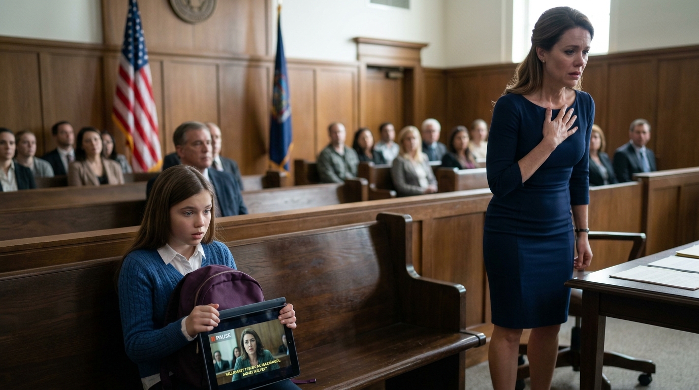 A szüleim bíróság elé állítottak, hogy kidobjanak a hátsó udvaruk mögötti újjáépítésért fizettem, hogy a húgom igényt tarthasson rá „első otthonként”. Az ügyvédjük ideiglenesnek nevezett, anyám az asztalra meredt, apám úgy tett, mintha már elmentem volna, Ava pedig fehérben ült, mintha az ártatlanságnak öltözködési szabályai lennének. Engedélyekkel, számlákkal, közüzemi számlákkal és kilencven napnyi dühkitöréssel érkeztem, szépen mappákba zsúfolva. Aztán a bíró vallomásokat kért, a hétéves lányom pedig felállt, és azt mondta: „Mutashatok valamit, amit anya nem tud?”… A tárgyalóterem csupa hideg fény és halvány fal volt, az a fajta helyiség, ahol minden árulás hivatalosnak tűnt. Egy megkopott amerikai zászló lógott a sarokban. A végrehajtó cipője nyikorgott a csempén, és a tüdőm elfelejtette, hogyan kell működni. Velem szemben ültek a szüleim, a nővérem és az ügyvéd, akit azért fogadtak fel, hogy elköltöztessenek az egyetlen stabil otthonból, amit Nora a kórház óta ismert. Anyám nem nézett a szemembe. Apám átnézett rajtam, mintha valami elírás lennék. Clara vagyok. Harmincöt éves, építész és egyedülálló anya. Két évvel korábban, amikor Nora tüdőgyulladást kapott, és az orvosa azt mondta, hogy tiszta, stabil helyre van szüksége a felépüléshez, a szüleim felajánlották neki a főházuk mögötti régi kocsiszínt. Huzatos, régimódi volt, és enyhe nedves gipszkarton szaga terjengett benne. Mégis elfogadtam, mert a félelem még a tökéletlen menedéket is kecsesnek mutatja. De nem költöztem be és hagytam ott a partot. Újjáépítettem. Kiszedtem a régi szőnyeget, letömtem az ablakokat, megjavítottam a falakat, kifizettem az ellenőrzéseket, kicseréltem az érzékelőket, megoldottam a közművek problémáit, és az elhanyagolt épületből egy biztonságos kis otthont varázsoltam meleg szürke falakkal és egy hálószobával, ahol a lányom átlélegezhetett az éjszakán. Először a családom dicsért érte. Aztán Ava elkezdett járkálni a nappalimban, megérintette a téglát, tanulmányozta az ablakokat, és arról beszélgetett, hogy „mit tenne a hellyel”. Egyik vasárnapi vacsora alkalmából kinézett a hátsó udvar ablakán, és azt mondta: „Tökéletes kezdő otthon lenne számomra.” Nevettem, mert azt hittem, viccel. Senki más nem viccelt. Egy héttel később anyám átcsúsztatott egy mappát egy kávézóasztalon, és azt mondta, hogy Ava „megérdemelte a kezdő kezdést”, és kilencven napom van a távozásra. Amikor megkérdeztem, hogy komolyan gondolja-e, azt mondta: „Ne csinálj ebből ügyet, Clara. Mindig talpra esel.” Ekkor hidegedett el bennem valami. Nem azért, mert segíteni akartak Aván, hanem mert már eldöntötték, hogy a munkám nem számít, a pénzem nem számít, Nora egészsége nem számít, és az otthonom csak addig számít, amíg a nővérem nem akarja. Így hát abbahagytam a könyörgést, és elkezdtem dokumentálni. Kinyomtattam minden közüzemi számlát, minden engedélyt, minden javítási és biztonsági munkálatokról szóló számlát, minden üzenetet, amiben megköszönték, hogy megjavították azt, amit ők maguk nem akartak. A bíróságon az ügyvédjük „informális, megengedő használatnak” nevezte az ottani életemet. Azt mondta, hogy dolgozom, rátermett vagyok, és vannak lehetőségeim. Azt mondta, a húgom csak egy tisztességes esélyt akart a saját lakás megszerzésére. Amikor rám került a sor, igyekeztem nyugodt hangon beszélni, mert a sértett hangú nőket úgy kezelik, mint a zajt. Elmagyaráztam Nora betegségét, a költözést, a befektetett pénzt, az írásos engedélyt, a nevemre szóló közműveket, és azokat a fejlesztéseket, amelyek egy adósságot élhető otthonná változtattak. A bíró csendben olvasta át a dossziéimat. Az ügyvédjük megpróbálta úgy beállítani, mintha a számláim ajándéknak, a munkám családi kedvességnek, a függőségem pedig hálátlanságnak hangzana. Aztán Ava felállt fehér blézerében, és a mellkasára szorította a kezét, mintha az őszinteség egy olyan szerep lenne, amit kívülről ismer. Azt mondta, harmincéves, elege van az albérletből, a várakozásból és abból, hogy lemarad. „Clarának mindig összeszedi magát. Mindig vannak lehetőségei.” Apám motyogta: „Hálátlan”, pont elég hangosan ahhoz, hogy halljam. A bíró megkérte, hogy maradjon csendben, én pedig azt hittem, ez lesz a legfájdalmasabb fájdalom a teremben. Tévedtem. Egy apró kéz megrántotta az ingemet. Nora a jogi asszisztens mellett állt, akinek a kék kardigánja rosszul volt begombolva, mert túl gyorsan öltöztettem fel aznap reggel. Aprónak tűnt a tárgyalótermi lámpák alatt, de a kezei biztosak voltak. „Mutathatok valamit?” – kérdezte a bírót. Az egész testem megfeszült. – Nora – suttogtam félig figyelmeztetésül, félig könyörögve. A bíró rápislogott. – Mi az, drágám? Nora először rám nézett, és volt valami óvatos az arcán, valami határozottság. „Valami, amit anya nem tud” – mondta. Csend telepedett a szobára. Az ügyvédem felém fordult. Anyám végre felemelte a fejét. Ava arckifejezése olyan gyorsan megváltozott, hogy bizsergés öntötte el a bőrömet. Nora lecipzározta a hátizsákját, és elővette a tabletjét. – A mi kameránkból van – mondta. – Abból, amelyik a nappaliban van. Elmentettem. Mentettem. Miután Nora megbetegedett, felszereltettük azt a kis biztonsági kamerát, csak a lelki békénk kedvéért. Már alig figyeltem rá. Túl elfoglalt voltam azzal, hogy mindent egyben tartsak a papírmunkával, a rutinnal és a bátorsággal. A bíró előrehajolt. „Mit mutat?” Nora nyelt egyet. – Az igazság. Aztán megnyomta a lejátszást. A nappalink megjelent a képernyőn, délutáni fény áradt a szőnyegre, a papírjaim az asztalon hevertek, Nora zsírkrétái a kanapé mellett, egy időbélyeg világított a sarokban. És akkor kinyílt az ajtó…