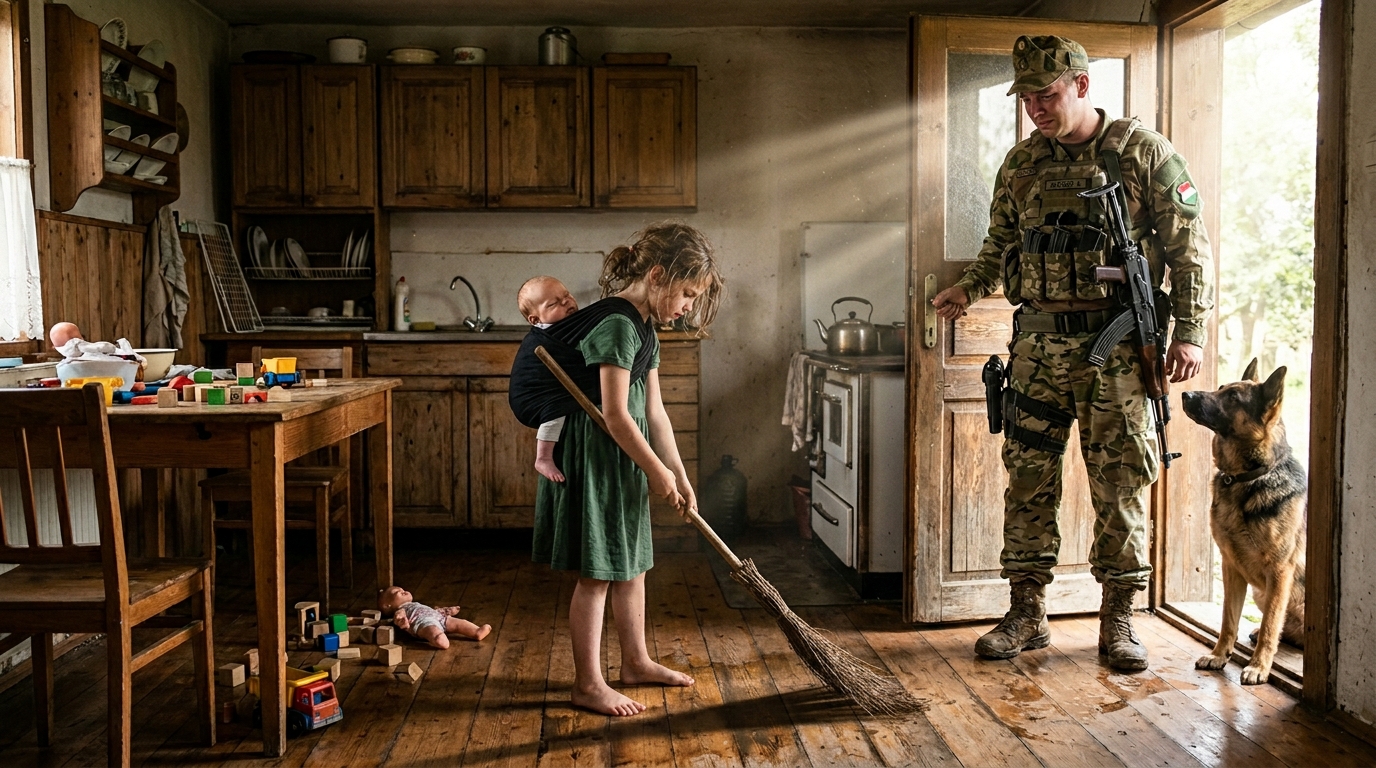 Egy katona hazatér, és egyedül neveli kisöccsét – a kutya lesz a gyámjuk, a feleség pedig már rég eltűnt a szeretőjével… A friss virginiai levegő égő levelek illatát hozta, amikor Daniel Hayes törzsőrmester végre leszállt a buszról. Egyenruhája tiszta volt, de kifakult, csizmája kopott az afgán portól. Két évvel később – két hosszú, végtelen év –, és már csak arra vágyott, hogy újra a családját ölelhesse. De amikor elérte az Oakwood Street-i kis házat, amely fogadta, a szívét összeszorította, ahelyett, hogy megmelengette volna. Az udvar vad volt, a fű túl magas, a postaláda tele elfeledett szórólapokkal. Kilencéves lánya, Emily a verandán ült, és átölelte négyéves öccsét, Joshuát, miközben egy Max nevű német juhász őrizte őket. „Húgom?” – Emily hangja elhalkult, ahogy felugrott, könnyek patakzottak az arcán. Joshua követte, és Daniel karjaiba rohant. Daniel leejtette a sporttáskáját, és szorosan megölelte őket, úgy gondolva, hogy még mindig Rachelt keresi. „Hol van anya?” – kérdezte halkan. Emily tekintete kitágult. „Elment, apa. Elment… régen.”  Ezek a szavak jobban fájtak, mint bármelyik golyó. A felesége megígérte, hogy egyben tartja a családot. De Emily következő szavai mélyebben érintettek: „Elment egy másik férfival.” Soha nem tért vissza. Én gondoskodtam Joshuáról. Max segített nekem.