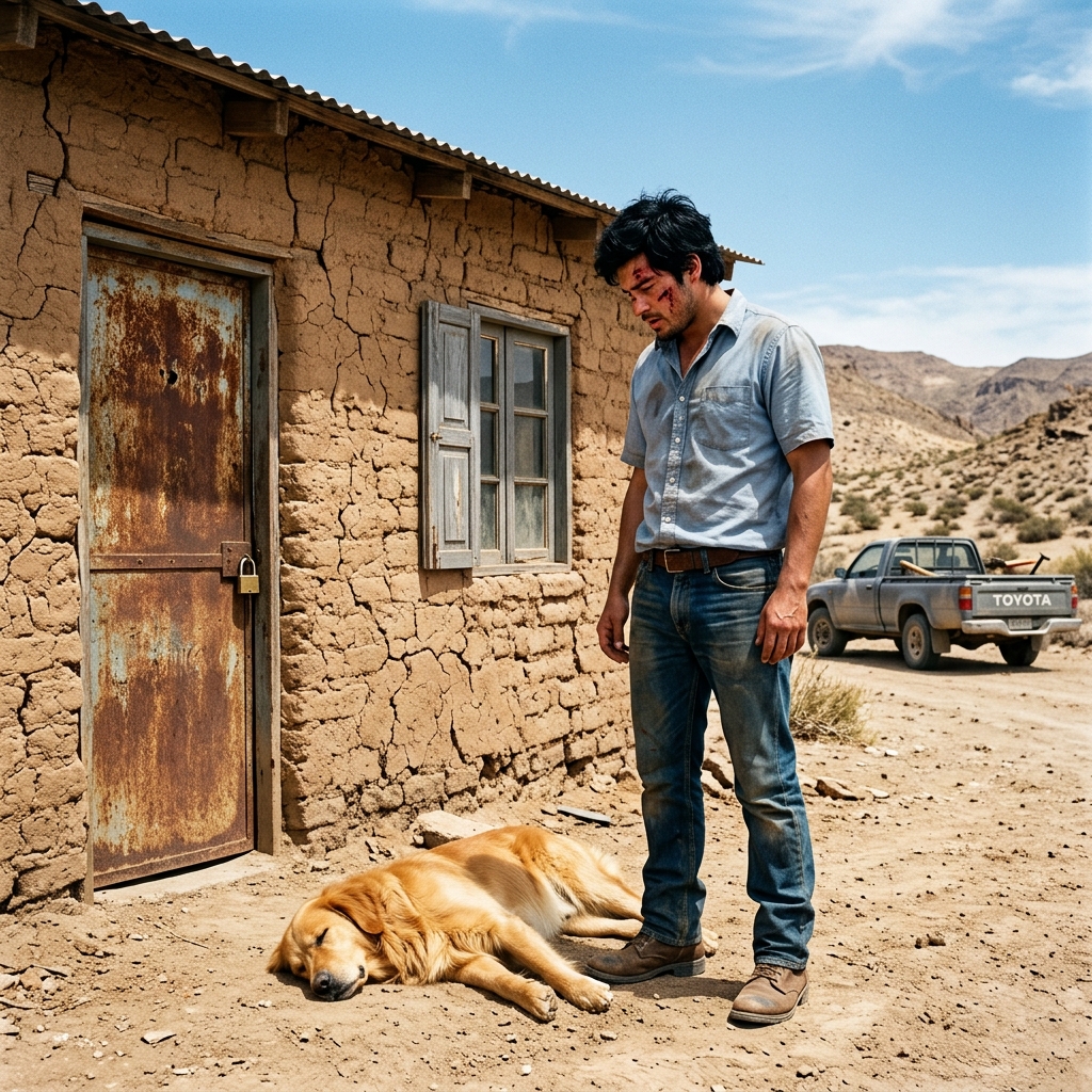 A gazdag fiú visszatért külföldről… és anyját azok fogságában találta, akiken a legtöbbet segített  Rodrigo 6 év után lépte át a határt. Volt egy új teherautója, pénze a zsebében, és egyetlen kívánsága: megölelni az édesanyját.  De amikor megérkezett a vályogházhoz, ahol felnőtt, azt találta, hogy az ablakok deszkákkal voltak beszegezve, az ajtó rozsdás lánccal volt összekötve, és egy sovány kutya feküdt a bejáratban, kilátszottak a bordái, mintha hónapok óta várt volna valakire.  Rodrigo a fülét az ajtóhoz szorította, és valamit hallott bentről. Egy halk nyögést, szinte sóhajt.  Amit az ajtó mögött talált, felfordult a gyomra, de amit azokkal tett, akik bezárták oda az anyját, azt senki sem tudta elfelejteni.  Ez egy történet az árulásról, a láncokról és egy anyáról, aki mindent feláldozott azokért, akik a legkevésbé érdemelték meg.  A történet 6 évvel korábban kezdődik, abban a pillanatban, amikor Rodrigo egy hátizsákkal és egy ígérettel elhagyta a várost.  Rodrigo Mendoza 22 évesen hagyta el a várost egy hátizsákkal, 00 pesóval, miközben anyja hangja elcsuklott az ajtóban.  – Menj, fiam. Nincs itt semmi számodra, de ne feledkezz meg az édesanyádról.  Nem felejtett el.  Minden héten felhívott, minden hónapban küldött pénzt. Építőiparban dolgozott, majd egy autószerelő műhelyben, majd elindította a saját kis javítóvállalkozását. Nem lett milliomos, de stabil emberré vált, olyan emberré, aki annyi pénzt tudott küldeni az anyjának, hogy semmiben se szenvedjen hiányt.  Először a pénz közvetlenül Carmen városi bankszámlájára érkezett. De egy nap, kicsivel több mint egy évvel ezelőtt, Graciela felhívta.  „Hé, unokatestvérem, anyukád már nem akar bankba menni. Fél a gyaloglástól, tudod, öregszik. Elvehetem helyette a pénzt, és odaadhatom neki közvetlenül.”  Rodrigo egy pillanatra elgondolkodott, de Graciela volt az, az unokahúg, akit az anyja nevelt fel, és aki csak pár lépésnyire lakott. Ki lehetne jobb nála?  Átutalta az összeget Graciela számlájára, és soha nem kért bizonyítékot, mert ha megbízol valakiben, akkor nem kérsz nyugtát.  Doña Carmen soha nem akart elmenni. Rodrigo minden évben erősködött:  – Ugyan már, anya, itt orvosok vannak, van fűtés, minden van.  És mindig ugyanazt a választ adta:  – Ez az én földem, fiam. Itt maradok.  Carmen kérges kezű, aranyból való nő volt. Csirkéket tenyésztett, saját zöldségeket termesztett, és azokat a falusi vásáron árulta. Soha nem volt sok mindene, de azt a keveset, amije volt, megosztotta mindenkivel, különösen Gracielával.  Graciela az unokahúga volt, egy nővér lánya, aki akkor halt meg, amikor a lány 12 éves volt. Carmen befogadta, saját lányaként nevelte fel, ugyanabból a tányérból etette, és ugyanabba az ágyba fektette.  Amikor Graciela hozzáment Tomáshoz, egy kőműveshez, akinek soha nem volt földje, Carmen ezt mondta nekik:  – Építsd fel a kis házadat itt az én telkemen, van itt bőven hely.  És ott megépítették, engedéllyel, szeretettel, vagy legalábbis annak tűnt.  Hat évvel az elutazása után Rodrigo úgy döntött, hogy visszatér. Nem látogatóba. Látni akarta az anyját, megölelni, ajándékokat vinni neki, talán rávenni, hogy újra jöjjön vele.  A határról hajtott, a teherautó megrakva holmikkal: új takarókkal, egy kis tűzhellyel, gyógyszerekkel, ruhákkal.  Az út hosszabb volt a vártnál. Félúton egy defektes gumiabroncs három órájába került. Mire a városba ért, már sötét volt. Nem voltak utcai lámpák. A földút alig látszott a teherautó fényszóróitól: ugyanaz a por, ugyanazok a vályogfalak, ugyanazok a kopár dombok a távolban.  De valami megváltozott.  Először Graciela házánál állt meg. Nem önszántából, hanem mert az volt az első hely, ahol elhaladt. Graciela odaszaladt, hogy tárt karokkal üdvözölje, hangos fogadtatásban részesítette, amit Rodrigo túlzásnak tartott.  – Unokatestvér, nagyon jól nézel ki. Micsoda teherautó! Gyere be, gyere be, csináltam neked valamit enni.  Vakondcsontot, rizzsel és hibiszkuszvizet szolgált fel neki. Nem hagyta abba a beszédet. Rodrigo az anyja felől érdeklődött, és Graciela válasza gyors volt, túl gyors.  – Anyukád elment látogatóba egy barátnőjéhez a szomszéd városba. Tudod, milyen. Szó nélkül elment, de pár nap múlva visszajön…  2. rész a kommentekben található