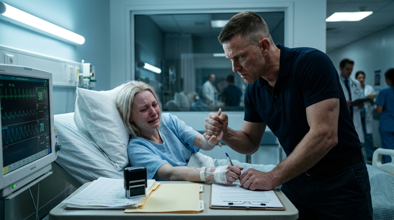 A kórházi ágyamból, csövek sziszegve, a férjem megragadta a kezem, és azt suttogta: “Add el a házat… vagy nem fogod túlélni.” Remegő ujjakkal írtam alá, abban a hitben, hogy a szerelem megment. A második a pénz landolt, eltűnt—csak válási papírokat hagyott a tálcán, mint egy kegyetlen vicc. A nővérek könnyekre számítottak. Mosolyogtam nekik. Kinyitottam a telefonomat, és beírtam egy sort: “Ellenőrizze újra a fiókot.” Most megállás nélkül hív, hangreped, mert végre megérti—nem lopta el azt, amiről azt hitte, hogy ellopta. És még csak most kezdem.   A kórházi ágyamból, a világ úgy hangzott, mint a gépek—állandó sípolás, lágy riasztások, tiszta csöveken átfolyó levegő. Vérmérgezéssel küzdöttem egy félresikerült műtét után, és minden órában pénzfeldobásnak éreztem magam. Ekkor jelent meg végre a férjem, Ethan Marshall— galléros ing, aggódó arc, az a fajta aggodalom, amelyet fel lehet venni, mint egy kabátot.