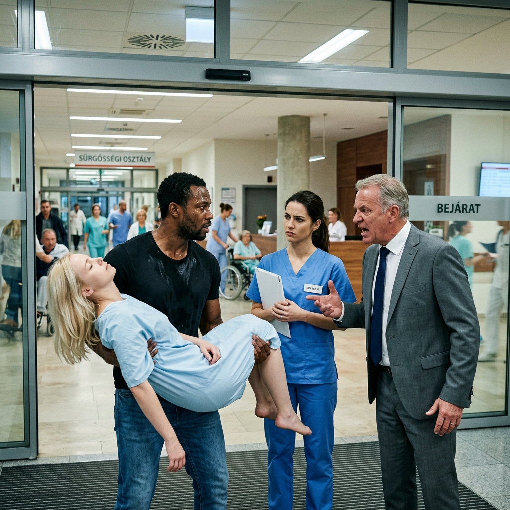 **„’Ez a fiatal hölgy a lányom!’ – kiáltotta az öltönyös férfi… és az egész kórház csendben maradt. **A kórház ajtaja hirtelen kinyílt. Egy fiatalember rohant be… egy lánnyal a karjában. Eszméletlenül. Reagálatlanul. – „Segítség! Kérem, haldoklik!” – sikította kétségbeesetten. Az emberek figyelték… de senki sem cselekedett gyorsan. Egy ápolónő közelebb jött… a férfi habozott… majd olyasmit mondott, amire senki sem számított: – „Nem fogadunk be ilyen embereket, mint maga. Tűnjön innen!” A fiatalember megdermedt. Nem tudtam, mit tegyek. Egyszerűen nem tudtam elengedni. Nem vesztegethettem több időt. És abban a pillanatban… egy öltönyös férfi, aki mögötte mindent figyelt, előlépett. A tekintete megváltozott. Határozott. Hideg. – „Mit mondott az előbb?” „…” – kérdezte.  A nővér esetlenül megfordult. – „Uram, ennek a helynek vannak szabályai…” De nem hagyta, hogy befejezze. – „Az a fiatal lány…” – mutatott a kezével – „…a lányom.” A csend azonnal beállt. Teljes. – „És ha valami történik a lányommal… fogalma sincs, mi fog ma itt történni.” A nővér elsápadt. Mert abban a pillanatban… …minden kicsúszik az irányítás alól. És ami ezután történt… …senki sem látta, hogy ez bekövetkezik. Folytatás a hozzászólásokban.