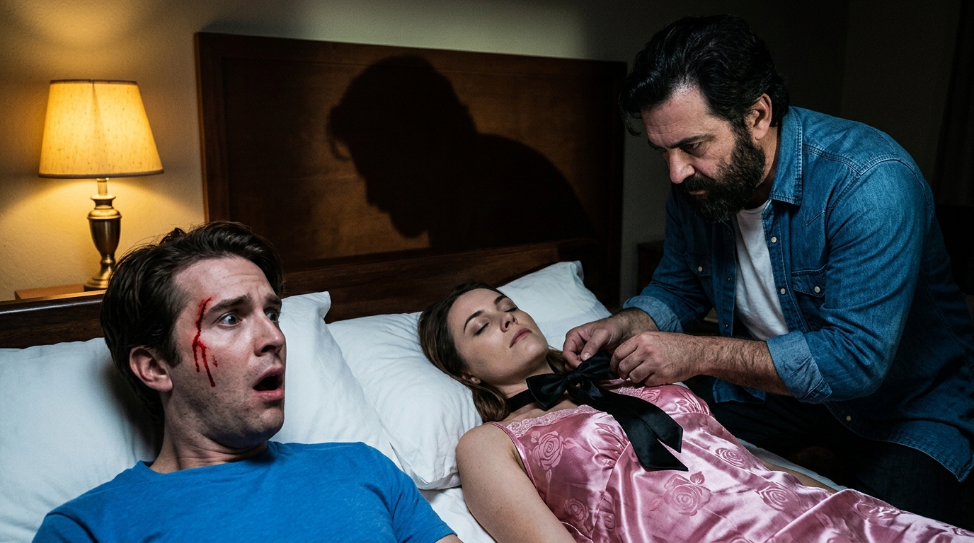 „Apa, ki az a férfi, aki minden alvásnál egy piros kendővel megérinti anya testét?”  A nyolcéves lányom törte meg a csendet váratlanul, miközben aznap reggel iskolába vittem kocsival.  A szavak hallatán lefagytam.  „Szonja, mit beszélsz? Hol hallottál ilyen ostobaságokat?” – kérdeztem.  „Apa, ez minden este megtörténik, amikor anya szobájában alszol veled” – mondta tényszerűen, mintha egy átlagos történetet mesélne.  „És anya nem szól semmit. Csak lehunyja a szemét” – tette hozzá Szonja.  „Hagyd abba! Soha többé ne mondd ezt!” – figyelmeztettem, és nehéz csendben hajtottunk tovább, amíg el nem értük az iskolát. Kivittem, és hazaindultam.  Úton nem tudtam kiverni a fejemből:  Lehet, hogy valami olyasmit látott egy filmben?  Lehet, hogy csak álom volt… de aztán… az arcán látható komolyság, a szemében a félelem teljes hiánya. Azonnal aggódni kezdtem.  Mi van, ha Szonja igazat mond? Mi van, ha amit látott, valóságos? Mi van, ha egy másik férfi tényleg meglátogatja a feleségemet minden este, amíg alszom?  „De annyira megbízom a feleségemben… szólt volna, ha ilyesmi történik” – mondtam magamnak egy belső monológban.  Amikor hazaértem, a feleségemet a konyhában találtam, amint reggelit készített.  „Drágám, visszajöttél?” – kérdezte, amint beléptem.  Nem tudtam válaszolni neki. Amióta összeházasodtunk, először undort éreztem a jelenlététől.  De valamiért nem akartam elhamarkodott következtetéseket levonni csak a lányom szavai alapján.  A saját szememmel akartam látni. Végül is, látni a hitet.  Türelmesen vártam, amíg leszállt az est, és amikor végre besötétedett, megkönnyebbülten felsóhajtottam.  Az esti imánk után a lányom bement a szobájába, majd a feleségemmel a miénkbe. Az ő hálószobája és a miénk pont egymással szemben volt.   Öt perccel azután, hogy befeküdtünk a közös ágyunkba, úgy tettem, mintha elaludnék. Szorosan becsuktam a szemem.   Nem vagyok az a fajta, aki horkol. De azon az éjszakán horkoltam. És olyan tökéletesen tettem, hogy akár profi is lehetett volna.   Néhány perccel később elkezdtem érezni egy furcsa jelenlétet a szobában… mintha valaki belépett volna, pont az ágy közelében. Halk hangokat hallottam.   Istenem!   Pontosan abban a pillanatban libabőrös lettem.   Ki akartam nyitni a szemem, hogy lássam, mi történik, de valami azt súgta, hogy tartsak ki.   Hirtelen egy furcsa hangot kezdtem hallani a feleségem felől. Nem bírtam tovább elviselni.   De abban a pillanatban, hogy kinyitottam a szemem, a lelkem mélyéig megdöbbentem. Nem tudtam elhinni, amit látok.   A történet címe:  A FURCSA FÉRFI, AKI ÉJSZAKA PIROS RUHÁVAL KÖZELEDI A FELESÉGEMHEZ — 1. RÉSZ