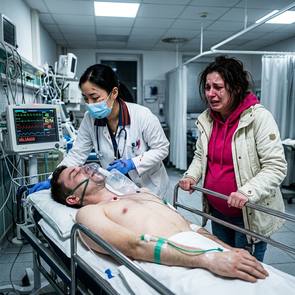 „Doktor úr, mentse meg a férjemet!” – sikította egy nő, miközben berontották. Rohantam… és megdermedtem. A hordágyon lévő arc… a férjemé volt.  1. RÉSZ: „Doktor úr, mentse meg a férjemet!” – sikította egy nő, miközben berontották.  Rohantam… és megdermedtem.  A hordágyon lévő arc… a férjemé volt.  A keze egy terhes nő kezével fonódott össze, aki sírt és kapaszkodott belé.  Nem tudta, hogy létezem.  Mindent megértettem… egy pillanat alatt.  Nyeltem egyet, felvettem a kesztyűmet, és arra gondoltam:  ez a sürgősségi osztály nemcsak egy életet fog megmenteni… hanem egy elrejthetetlen igazságot fog felfedni.  „Doktor úr, mentse meg a férjemet!” – sikította egy nő, miközben a hordágyat végigtolták a Mexikóvárosi Általános Kórház sürgősségi osztályának folyosóján.  Az ügyeletes csapattal rohantam, emlékezetből ismételgettem a protokollokat…  amíg meg nem láttam a beteg arcát.  Megdermedtem.  Az eszméletlen férfi, hamuszürke bőrrel, mellkasa zihálva, Alejandro Torres volt, tizenegy éve házastársam.  Keze összefonódott egy terhes nő kezével.  Fiatal. Vérben forgó szemekkel.  Sírt…  anélkül, hogy elengedte volna.  Mindent megértettem…  egy pillanat alatt.  Nyeltem.  Felvettem a kesztyűmet.  És erőltettem magam, hogy határozott hangon szólaljak meg:  “Monitor.”  “Perifériás infúzió.”  “Vérgáz… most.”  A szoba nemcsak egy életet mentett meg;  felfedte egy elrejthetetlen igazságot.  Az EKG kamrai aritmiát mutatott.  Defibrillációt rendeltem el.  Ahogy Alejandro teste ívbe dőlt, a terhes nő a nevét suttogta…  mintha nem is léteznék.  – Valeria vagyok, a felesége – mondta zokogás közben, amikor egy lakó megpróbálta elrángatni.  Összeszorult a gyomrom.  A felesége voltam.  Vagy legalábbis azt hittem.  Két sokk után visszanyertük az önuralmunkat.  Intubáltuk és átvittük az intenzív osztályra.  A folyosón a nő – az igazolványa szerint Valeria Gómez – rám nézett, válaszokat keresve.  – Stabil… de kritikus – mondtam neki, minden szót megválogatva.  – Hány hete? – kérdeztem gondolkodás nélkül.  – Harminc – válaszolta, a hasát védve.  Harminc hete…  egy olyan életből, amit nem ismertem.  Amikor aláírta a beleegyező nyilatkozatot, láttam egy ugyanolyan jegygyűrűt, mint az enyém.  Belülre vésve…  ugyanaz a dátum.  A világ megdőlt.  Felhívtam Gabrielát, a főnökömet, hogy átadjam az ügyet összeférhetetlenség miatt.  Sokáig nézett rám…  és bólintott.  “Menj haza” – mondta.  Nem tudtam.  Az intenzív osztályon ültem, és mások lélegzetét számoltam…  hogy ne hazudjak magamnak.  Hajnali háromkor kijött a kardiológus.  “Kiterjedt szívroham.”  “Biztos prognózis.”  Valeria belém kapaszkodott.  Átöltöm.  Két nő, akit ugyanaz a férfi egyesített, még mindig nem tudva, hogyan váljanak el…  anélkül, hogy megtörnének.  Kint Mexikóváros lüktetett.  Bent…  megállt az életem.  Alejandro hajnalban ébredt fel.  Álmosítva…  de eszméletemnél.  Nem voltam a szobájában;  A nappaliban menekültem, és egy ferde festményt bámultam.  Amikor Gabriela figyelmeztetett, úgy éreztem, mintha a lábaim mindjárt felmondanának a szolgálatot.  Orvosként mentem be.  Nem feleségként.  Vagy volt feleségként.  Még nem tudtam.  Valeria mellette állt.  “Szerelem” – mondta, és megcsókolta a homlokát.  Alejandro kinyitotta a szemét, és meglátott engem az üveg mögött.  A monitor felgyorsult.  “Nyugi” – mondta neki a nővér.  A 2. rész a hozzászólásokban található.