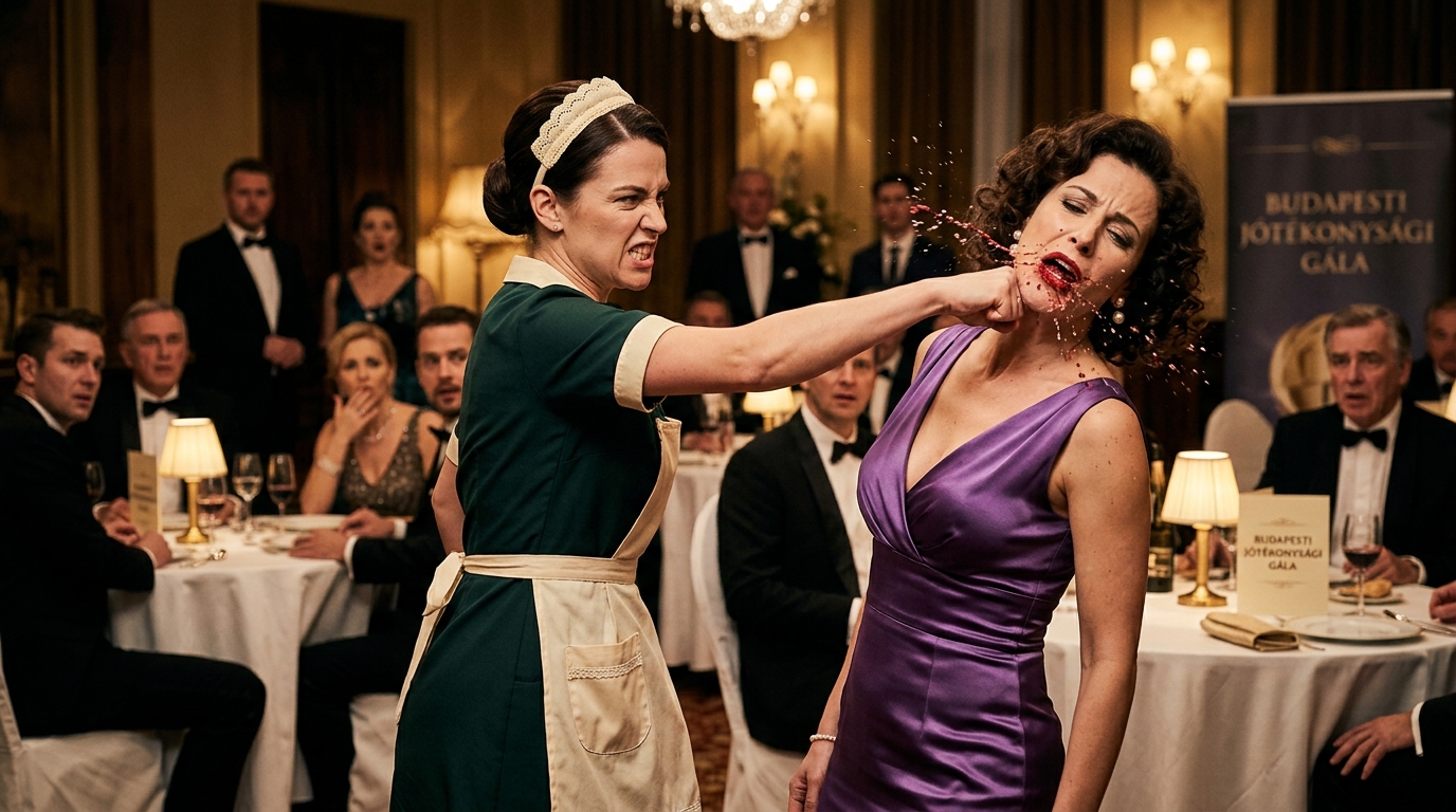 Mindenki rettegett a milliomos feleségétől. Már egyetlen pillantása is elég volt, hogy a dolgozók megdermedjenek a félelemtől, de ami azon az estén történt, mindenkit sokkolt.  Az étteremben a nevét suttogva ejtették ki. Egy nő, milliomos, akinek a gazdagsága és hideg szemei egyaránt félelmet keltettek. Azt mondták, egyetlen pillantás is elég — még a legbátrabb üzletemberek is elhallgattak.  A jelenlétében a pincérek óvatosan lélegeztek, a vendégek felhúzták magukat. Senki sem mert hibázni.  Aznap este belépett a luxus terembe egy csillogó piros ruhában, mintha kifejezetten hatalmát akarná hangsúlyozni. Mindenki a következő követelését várta.  A pincérnő — egy fiatal lány szerény kék egyenruhában — odalépett az asztalhoz. A keze enyhén remegett, amikor a borospoharat az asztalra tette. Néhány csepp a terítőre hullott. Ez elegendő volt. 😨😨