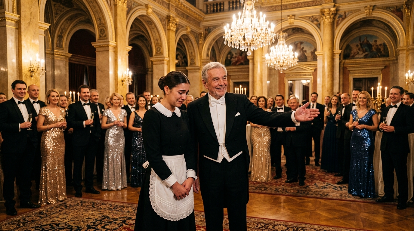 Egy milliomos gúnya, amely teljes csendben végződött: a bál, amely felfedte egy láthatatlan alkalmazott legjobban őrzött titkát  A madridi Hotel Palacio grandiózus bálterme csillogott a mennyezetről apró, fogságba esett napokként lógó hatalmas kristálycsillárok aranyló fényében. A levegőt egzotikus virágok édes illata és drága pezsgő száraz aromája telítette. A kamarazenekar zenéje elegánsan és kimérten lebegett a levegőben, mintha minden hangnak tiszteletteljesen kellene meghajolnia a vendégek előtt. Kifogástalan sötét szmokingot viselő férfiak és selyem- és flitteres ruhákba öltözött nők élénken beszélgettek, kristálypoharakat tartva a kezükben. Ez az este a túlzásra, azok kérkedésére volt teremtve, akik a világ urainak hitték magukat.  A fényűzés pazar bemutatójának kellős közepén, egy ragadozó könnyedségével uralva a teret, Javier Montero állt. A főváros egyik legáhítottabb vagyonának örököseként Javier olyan arcátlan magabiztossággal sétált, akinek soha nem kellett nemet választ adnia. Fehér mellénye éles ellentétben állt öltönyének mélyfeketéjével, arcán önelégült félmosoly játszott, olyan, amilyen csak azoknak van, akik másokat csak gyalogoknak tekintenek a saját sakktáblájukon.  Néhány lépésnyire, a diszkrét árnyékok és ezüsttálcák között mozogva, Lucía Morales állt. A szabályos egyenruhát viselte: komoly fekete ruhát és kifogástalanul vasalt fehér kötényt. Sötét, fényes haját alacsony, szoros kontyba fogta hátra, keretezve a fáradtságtól megkeményedett, finom vonásokkal rendelkező arcot. Nem viselt ékszert, feltűnő sminket; egyetlen dísze a csend volt, mint aki megtanult láthatatlanná válni, hogy túlélje mások bőségét. Lucía a tálcája szélébe kapaszkodott, érezte az üres poharak súlyát, és azt kívánta, bárcsak gyorsan véget érne az éjszaka, hogy visszatérhessen a város szélén bérelt kis szobájába.  Hirtelen a társaság elegáns moraja félbeszakadt. Javier Montero felemelte a poharát, és egy ezüstkanállal halkan megkocogtatta. Az éles csörömpölés áthatolt a levegőn. – Hölgyeim és uraim – jelentette be erőteljes hangon, amely azonnali figyelmet követelt. – Ma este, hogy egy kicsit megtörjem a megszokott rutint, egy kísérletet szeretnék végezni.  Néhány vendég kuncogott, mások érdeklődve fordultak meg, várva a látványosságot. Javier lassú, kiszámított léptekkel átszelte a csiszolt márványpadlót, és megállt közvetlenül Lucía előtt. A lány megdermedt, hirtelen több száz szem súlyát érezte az egyenruhájára szegezve. Szíve a mellkasában vert.  Javier végigmérte, szemében rosszindulat csillant, és eltúlzott teatralitással nyújtotta felé a kezét. Hangja a terem minden sarkában visszhangzott: – Ha eltáncolod velem ezt a tangót, itt és most feleségül veszlek, mindenki előtt.  A szavak ostorcsapásként csapódtak le. Egy pillanatra teljes csend lett, majd kegyetlen nevetés tört ki. A nevetés visszhangja visszapattant az aranyozott falakról. A hölgyek befogták a szájukat, felháborodást színleltek, szemük gúnyosan csillogott; A férfiak bökdösték egymást, gyönyörködve a fiatal szobalány megaláztatásában. Lucía arcába forróság öntötte el. A tálca enyhén remegett a kezében. Szívverése tompa kalapálássá vált, ami majdnem eltörte a bordáit.  „Nézzétek!” – kiáltotta Javier, és szélesre tárta karjait a közönsége felé, élvezve hatalmának minden egyes másodpercét. „Kedves alkalmazottunk egy éjszakára hercegnővé változott… ha mer. Gyerünk, ne féljetek, ez csak egy tangó. Vagy azt sem tudjátok, mi az?”