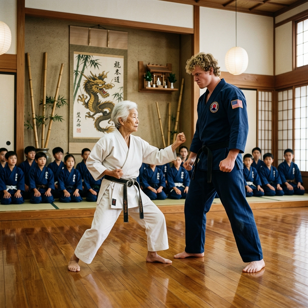 Meg akart alázni egy idős nőt karate órán, nem tudván, hogy ő a legerősebb az oktatók közül.