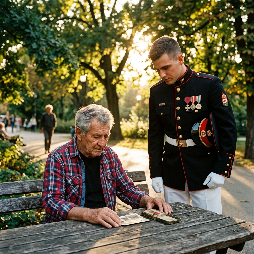 Kigúnyolták a 92 éves öreg kifakult tetoválását, egy durva sasmat a törékeny mellkasán. Nem is sejtették, hogy ez egy szent pecsét – és azzal, hogy kigúnyolták, szabadjára engedték a Néma Légiókat, amelyeknek az örökségét kellett védeniük.  Az első dolog, amit kigúnyoltak, nem a kora volt. A bőre volt az. „Hé, nézd csak!” – horkant fel a nagydarab, árnyékot vetve a piknikasztalainkra. „Mi ez, nagyapa? Egy galamb rühösséggel?” Felnéztem a büfékocsi ablakából, és megláttam őt: az öregembert, aki minden csütörtökön feketekávéért és egy hot dogért jött, pontos aprópénzért, pontosan biccentve, ugyanaz a pad a juharfa alatt. Arthur. Négyven-valahány fok volt, az a fajta középnyugati hőség, amitől remeg a levegő. Kigombolta a kockás ingét, éppen annyira, hogy lélegezni tudjon, és akkor látták meg – kifakult tinta a papírvékony mellkason. Egy sas, egy kékesfekete elmosódás, karmai egy törött lánc köré fonódva. Alatta: A KIVÁLASZTOTT KEVES. Számukra ez vicc volt. Rájöttem, ahogy a keze odagörbült hozzá, hogy számára valami sírkőhöz hasonló. A vezető – bőrmellényben, sörhasban, rosszkedvűen – az asztal fölé hajolt, saját karjai friss koponyák és lángok hangos kavalkádjaként hevertek. – Komolyan – nevetett, és Arthur mellkasára bökött az ujjával. – Ki csinálta ezt, egy öreg? Cellatárs golyóstollal? Úgy néz ki, mintha egy negyedikes rajzolta volna büntetésből.  A többi motoros felüvöltött. Az egyik fütyült. A másik kiköhögött: – Mi az a „Kiválasztott Keves” – az idősek otthona bowlingbajnoksága?  Arthur csak ült ott. Nem rezzent meg. Nem takarózott. Nem kért bocsánatot, amiért levegőt vett egy padon. Felemelte halványkék szemeit – kortól homályos, valami öregségtől éles –, és hagyta, hogy egyenként egyenesen a tekintetébe nézzenek. – Kész, fiúk? – kérdezte halk, nyugodt hangon, teljesen hatástalanul.  „Kész voltatok, fiúk” – ismételte meg a vezető gúnyosan krákogva. – „Igen, csak bemelegszünk, Nagyapa. Az én tintám többe került, mint az autód. A tiéd úgy néz ki, mint egy ideiglenes tetoválás, amit elfelejtettek eltávolítani.”  „Spike, gyerünk” – motyogta az egyikük félszívvel. – „Csak egy öreg fickó.”  Spike szélesebben elmosolyodott, érezve a figyelmet. „Pontosan. Az öreg fickó úgy ül itt, mintha övé lenne a hely, és háborús történeteket mutogat abból az időből, amikor a dinoszauruszok járták a földet. Még fel is szolgáltok, apa, vagy csak turkálós ingeket vesztek, és feltekeritek a hangerőt a Fox News-on?” folytasd a hozzászólásban
