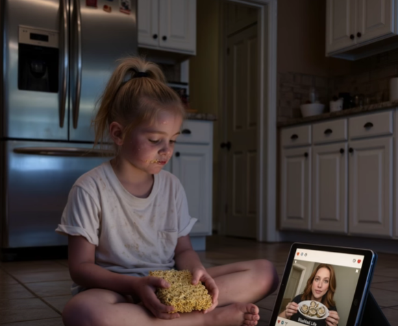 Míg anyám fotókat posztolt, amint osztrigát eszik Monacóban, én két napra jegyrendszerrel elláttam egy csomag rament.