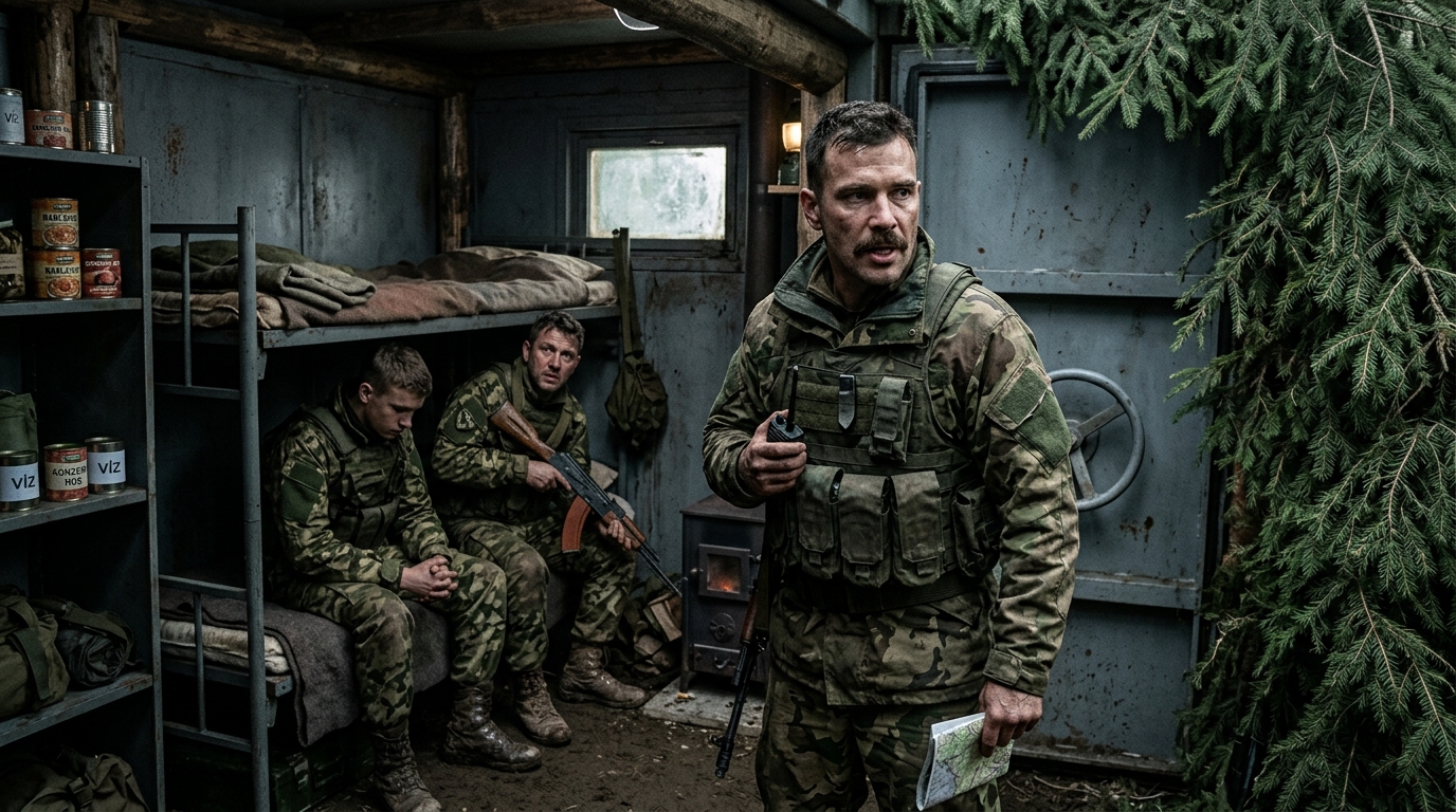 Három katona berohant az erdőbe, és eltűntek egy titkos bunkerben. Másodpercekkel később… a bejárat teljesen le volt fedve. Mintha soha nem is létezett volna. Azt mondják, azért üldözték őket, hogy örökre elhallgattassák őket. A kérdés az, hogy…