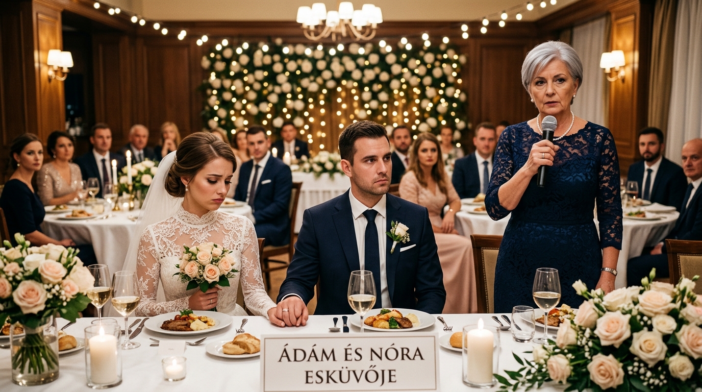 A parti kellős közepén az anyós átvette a mikrofont, és anélkül, hogy zavarba jött volna a vendégek előtt, „koldusnak” nevezte a menyét, csak azért, mert vidéken él: a menyasszony apjának válasza mindenkit megdöbbentett 😱🫣 Amikor elérkezett az ajándékok átadásának ideje, a műsorvezető mosolyogva bejelentette: — És most a vőlegény anyjának szava. Az anyós lassan felállt az asztaltól, azzal az arckifejezéssel, amelyet már mindenki megtanult olvasni. Visszafogott mosoly, hideg tekintet. Egy kis bársonydobozt tartott a kezében.  Tapás közepette odalépett a menyasszonyhoz, kinyitotta a dobozt, és felmutatott egy aranygyűrűt. — Családunktól elfogadva — mondta hangosan, hogy az egész terem hallja. A menyasszony óvatosan kinyújtotta a kezét. De ahelyett, hogy egyszerűen felhúzta volna az ujjára a gyűrűt, az anyós átvette a mikrofont. A terem elcsendesedett. – Tudod – kezdte –, kezdettől fogva nem helyeseltem a fiam választását. Egy anya így érez. Amikor elhozta, hogy bemutasson minket… azonnal megértettem, hogy a lány nem a mi körünkből való.  A vendégek megdermedtek.  – Egyszerű vidéki nevelés, egyszerű modor… – mosolygott halványan. – De a szerelem, mondják, vak.  A menyasszony elsápadt. A vőlegény megszorította az ujjait, de hallgatott.  Az anyós folytatta: – Elfogadtam. Minden ellenére. Annak ellenére, hogy a családja… mondjuk úgy, messze van a mi szintünktől. Remélem, megérted, lányom, micsoda esélyt kaptál. Nem minden „koldusnak” van lehetősége egy ilyen asztalnál ülni.  Sűrű csend borult a teremre.  – Minden, amit ma magad körül látsz – tette hozzá, körülnézve a teremben –, a családunk munkájának eredménye. És keményen kell dolgoznod, hogy megfelelj ennek.  Tüntetően felhúzta a gyűrűt a menyasszony ujjára. A menyasszony lesütötte a szemét. Egy könnycsepp gördült le lassan az arcán.  Ekkor a menyasszony apja lassan felállt. Egy egyszerű, visszafogott férfi, szerény, de rendezett és jól vasalt öltönyben. Tett valamit, ami után az összes rokon és vendég megdöbbent 😢😨