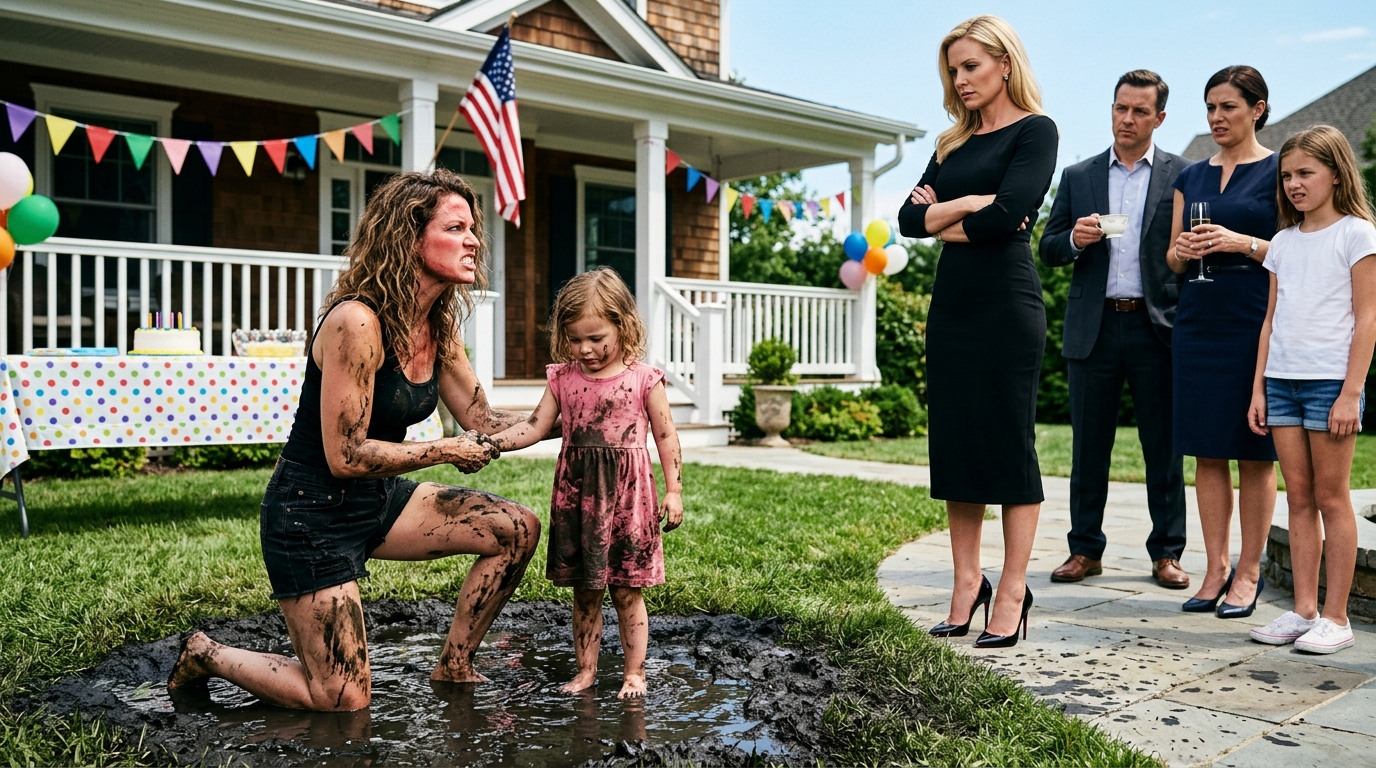 Az unokahúgom születésnapi partiján az ártatlan hatéves lányom véletlenül nekiment az unokahúgomnak, akitől a sárba esett. Erre a nővérem figyelmeztetett: „Van 5 perced, hogy bocsánatot kérj a lányomtól, különben.” Ezután az elkényeztetett 14 éves lánya megragadta a lányom fejét, és mindenki szeme láttára a sárba taszította, lefogva őt. Mindenki csak kortyolgatta a kávéját, és nézte, miközben a nővérem a sarkával a lányom hátára lépkedett, és azt kiabálta: „Figyelmeztettelek, és ezt érdemli, amiért tönkretette a lányom születésnapját.”  Amikor szembesítettem a szüleimet, egyszerűen csak azt mondták: „Nos, a lányod mindig rendetlen. Legközelebb majd tudja, hol a helye.” Amikor megpróbáltam megvédeni a lányomat, apám felállt, megragadta a hajam, és rákiáltott: „Ez jár a haszontalan embereknek.” Csendben maradtam, fogtam az élettelen lányomat, és egyszerűen elmentem. Amit ezután tettem, az fehérre festette őket.  A sár préselte az ujjaimat, miközben kihúztam lányom apró, remegő testét a hideg, barna pocsolyából. A születésnapi ruhája, amelyet két hétig együtt választottunk ki, amelyiken apró, hímzett virágokat viselt, és amelyeket százszor végighúzott az ujjával a boltban, úgy tapadt a bőréhez, mint a szégyen második rétege. Sár borította be a haját, a fülét, beborította a szempilláit.  Már nem sírt. Ez rémített meg a legjobban. A csend ott, ahol a zokogásának kellett volna lennie.  A hatéves Lilym három perccel azután hagyta abba a hangok kiadását, hogy a 14 éves unokahúgom, Vanessa a földbe nyomta az arcát, és ott tartotta, miközben 30 ember állt körülötte pezsgőspoharakkal és porcelán teáscsészékkel a kezükben. Ugyanazok az emberek, akik nézték, ahogy Denise nővérem a Louis Vuittonja éles sarkát a babám gerincébe nyomta, mintha egy cigarettacsikket nyomna össze. Ugyanazok az emberek, akik udvariasan mosolyogtak, amikor anyám, Ruth kimondta azokat a szavakat, amelyek hónapokig visszhangoztak a fejemben: „Nos, a lányod mindig rendetlen. Legközelebb tudni fogja, hol a helye.”  Lilyt vittem a kocsimhoz, miközben a hajából a sár a karomra csöpögött, csíkokat hagyva az ujjamon. Mögöttem folytatódott a buli. Valaki visszahangosította a zenét. Nevetést hallottam. Apám, Gerald, valamit szólt, hogy ne legyek olyan drámai, de nem fordultam meg. Nem tudtam megfordulni. Ha visszanéztem az arcára, arra az arcra, amelyik a hajamba kapaszkodott és hátrarántotta a fejem, miközben a mozdulatlan lányomra üvöltött, lehet, hogy tettem valamit, amit nem tudok visszavonni.  A hazaút 23 percig tartott. Lily az autósülésében ült, és egyenesen előre bámult, a sár lassan repedezett mintákat alkotva száradt az arcán. Folyton a visszapillantó tükörben pillantgattam rá, remélve, hogy sírni fog, sikítani fog, bármit. Csak bámult.  „Kicsim” – suttogtam. „Drágám, hallod, anyu?”  Semmi.  Behajtottam a kocsifelhajtóra, és rájöttem, hogy annyira remegek, hogy alig tudtam lekapcsolni a gyújtást. Amikor kicsatoltam Lilyt és kiemeltem, a teste merev maradt, karjai az oldalán, mint egy babának. Bevittem a kocsiba, egyenesen a fürdőszobába, és gyengéden a fürdőszobaszőnyegre tettem, miközben meleg vizet engedtem rá.  Ahogy lehámoztam a tönkrement ruhát apró termetéről, láttam a saroknyomokat, három tökéletes, kör alakú zúzódást a hátán, ahol Denise rálépett, lenyomta, teljes testsúlyával ránehezedett. A kezeim mozdulatlanul a csapon maradtak. Valami bennem, ami évek óta hajlott, repedt, alig tartott egyben, áttört rajta. Olyan tisztán hallottam, mintha valaki letört volna egy ágat a fülem mellett.  Csendben fürdettem a lányomat, minden résből kimostam a sarat, háromszor samponoztam a haját, amíg a víz végre tiszta nem lett. Ellenállás nélkül hagyta, hogy mozgassam a végtagjait, ide-oda forgatva, mintha nem is lenne jelen a saját testében.  Miután megtörölköztem és puha pizsamába öltöztettem, bevittem az ágyába, pedig még csak délután 4 óra volt.  „Hozhatok neked valamit, drágám?” – kérdeztem, miközben hátrasimítottam nedves haját a homlokából.  Pislogott egyet, kétszer, majd oldalra fordult, a falnak fordulva.  Öt teljes percig álltam ott, néztem, ahogy lélegzik, mielőtt kimentem, és egy túl véglegesnek hangzó kattanással becsuktam az ajtaját.