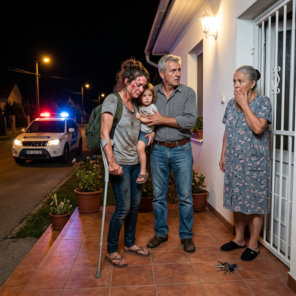 Apám rajtakapott, ahogy a járdán sántikálok, a babám a csípőmön, és amint meglátta az arcomat, összehúzta a szemét. Megkérdezte:  „Miért sétálsz? Hol van az autód?”  Nyeltem egyet, és azt mondtam:  „Az anyja vitte el… azt mondta, szerencsés vagyok, hogy itt hagytak.”  Egy pillanatig egy szót sem szólt; csak úgy nézett rám, mintha valami veszélyes dolgot rejtegetnék. Aztán kinyitotta az anyósülés ajtaját, és nyugodtan, de halálos hangon azt mondta:  „Szállj be a kocsiba. Ma este megjavítjuk.”  Mi történt ezután…?  Apám látta, ahogy a járdán sántikálok a babámmal, Mateóval, aki a csípőmön egyensúlyozott, mintha az egész világot cipelném az egyik karomban. Az egyik cipőm félig elszakadt, a bokám feldagadt, és a pelenkázótáska pántja folyamatosan lecsúszott a vállamról. Nem is vettem észre, hogy sírok, amíg meg nem hallottam, hogy becsapódik a teherautó ajtaja.  „Valeria?” „Kiáltott, a hangja tele volt aggodalommal.  Megdermedtem. Nem akartam, hogy így lásson: autó nélkül, pénz nélkül, méltóság nélkül. De már túl késő volt. Apa odarohant, és elsápadt a sípcsontomon terjedő zúzódás láttán.  „Mi történt?” – kérdezte.  Nevettem, mintha el tudnám rejteni.  „Semmi. Csak… átléptem a határt.”  „Miért gyalogolsz?” – kérdezte, miközben az utcát pásztázta, mintha a válasz egy parkoló autó mögött lenne elrejtve. „Hol van az autód?”  Nagyot nyeltem. Mateo fészkelődni kezdett, apró ujjaival a hajamba kapaszkodott, mintha tudná, hogy mindjárt eltörik.  „Az anyja vitte el” – mondtam halkan. „Azt mondta, szerencsés voltam, hogy hagytak itt maradni.”  Apa rám meredt, mintha nem tudná feldolgozni, amit hallott. Olyan erősen összeszorította az állkapcsát, hogy láttam, ahogy remegnek az izmai.  „Hagytak, hogy itt maradj?” – ismételte, hangjában egy árnyalatnyi undorral. – Kik azok az „ők”?  Nem akartam válaszolni. De az igazság már a fejemben volt.  A barátom, Diego, „ideiglenesen” átköltöztetett minket az anyjához, Zapopan egyik környékére. Az „ideiglenesen” börtönné vált…  A 2. rész a hozzászólásokban olvasható.