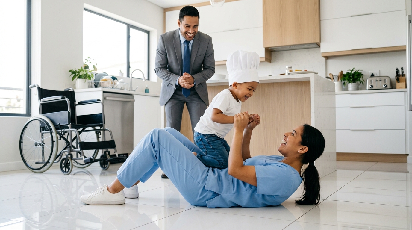 A milliomos úgy tett, mintha elutazna, hogy próbára tegye… de amikor titokban visszatért és nevetést hallott a konyhában, felfedezett egy igazságot, amitől elállt a lélegzete.”** A milliomos úgy tett, mintha elutazna, de rájött, mit csinál a szobalánya a fogyatékkal élő fiával, a váratlan visszatérésre és a konyhai titokra. Az autó motorja két háztömbnyivel a kastély elérése előtt leállt. Roberto nem akarta bejelenteni az érkezését. Ezt a pillanatot egy sebész pontosságával tervezte meg, aki rosszindulatú daganatot fog megműteni. Megigazította piros nyakkendője csomóját, érezte, hogy majdnem annyira szorítja a torkát, mint amilyen kínt az elmúlt hét a mellkasában hordozott. Három nap, suttogta magában, miközben a visszapillantó tükörben a tükörképét nézte. Szeme vérben forgott az alváshiánytól. Mondtam nekik, hogy három napra elutazom egy külföldi konferenciára. Az övék a ház, az övék az egész hely. Most meglátjuk, ki is ez a nő valójában. Kiszállt az autóból, és elindult a reggeli napsütésben, de fázott, mintha a gyomrában is felkelt volna a hideg. Alig egy hónap telt el azóta, hogy felvette Elenát, egy fiatal nőt, akit egy olcsó ügynökség ajánlott, mert egyetlen regisztrált ápolónő sem akarta elviselni a rosszkedvét vagy a ház komor hangulatát. Elena más volt, túl vidám, túl színes, túl vibráló egy olyan helyre, ahol a remény már régen meghalt. A kétség magját Doña Gertrudis, a szomszédasszony ültette el, egy nő, aki a függönyei mögül kémlelődött. „Roberto, az a lány furcsa dolgokat művel. Tegnap kiabálást, majd zenét hallottam.” „Hangos zene egy beteg gyerekkel. Vigyázz, akik ennyit mosolyognak, gyakran elrejtik a legrosszabb szándékokat.” Ezek a szavak bevésődtek Roberto elméjébe. Fia, Pedrito volt az egyetlen értelme az életének, de egyben a legnagyobb bánata is. Egy egyéves fiú, akit az ország vezető szakemberei szerint arra ítéltek, hogy soha ne legyen ereje a lábaiban. Visszafordíthatatlan részleges bénulás, olvasta az orvosi jelentést, amit Roberto halálos ítéletként őrizgetett a széfjében. Pedrito üvegből volt. Ha az a nő elhanyagolta, ha bulikat rendezett, amíg távol volt, Roberto megesküdött, hogy nem kirúgja, hanem törvényesen tönkreteszi. Főkulcsával kinyitotta a bejárati ajtót, lassan elfordítva, hogy elkerülje a fémes kattanást. A ház a drága fertőtlenítőszer és a magány jellegzetes szagával fogadta. Megtette az első lépést a fényes padlóra. Csend. Megtette a másodikat is. Semmi. Aztán meghallotta. Nem a fájdalmas kiáltások voltak, amiktől félt. Nem is egy lusta szobalány által bekapcsolt tévé hangja. Egy olyan hang volt, amit nem ismert fel, egy torokhangú, magas hangú, robbanásszerű hang – nevetés, de nem akármilyen. Tiszta, vibráló nevetés volt, az a fajta, amitől az egész test megremeg. És a konyhából jött. Roberto érezte, hogy felforr a vére. „A fiamon nevet?” – gondolta, és olyan erősen markolta a bőr aktatáskát, hogy a bütykei kifehéredtek. „Gúnyolódik az állapotán, amíg én távol vagyok.” A düh egy pillanatra elvakította. Elképzelte a nőt, amint telefonál a barátjával, tudomást sem véve a tolószékében ülő babáról, és nevetve azon a könnyű életen, amit az ő kárára él. Gyorsan lépett, felhagyva a lopakodással. Keménytalpú cipői úgy visszhangoztak a folyosón, mint egy ítéletet hirdető bíró kalapácsütései.