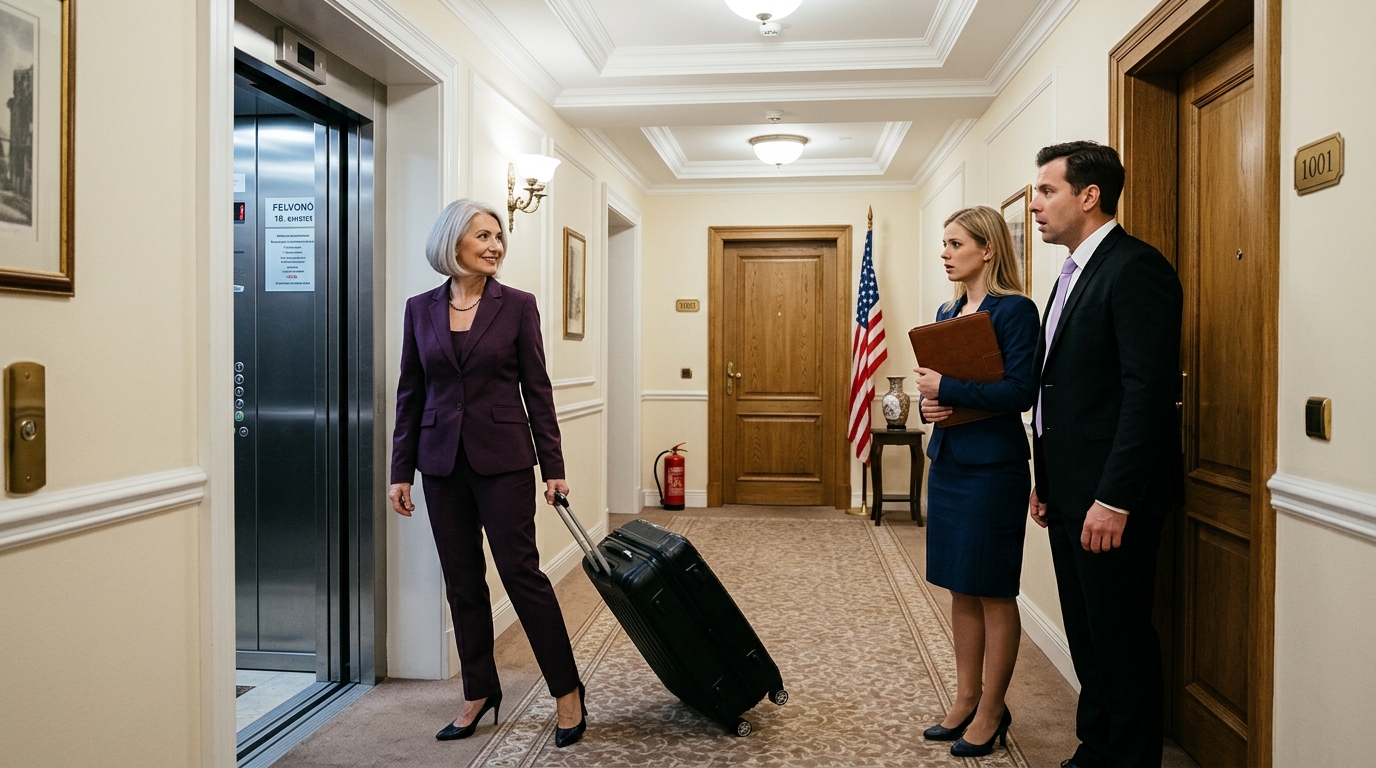 Amikor Coloradóban nyaraltam, a lányom eladta a penthouse lakásomat, hogy kifizesse a férje adósságait. Amikor visszatértem, még azt is mondták: „Most anyának már nincs otthona, ahová visszamehetne, tudod!” Csak elmosolyodtam. „Mi olyan vicces?” – kérdezték dühösen. És amikor rájöttem, hogy a ház, amit eladtak, valójában az… azonnal elhallgattak.  Épp akkor jöttem vissza Coloradóból, egy olyan csendes utazásról, amiről az én korosztályombeliek álmodnak, miután az élet túl sokáig túl hangosnak tűnt. Fenyőszél, egy faház veranda, egy kinyitott puhafedeles könyv az ölemben, nem rezeg ötpercenként a telefon. Emlékszem, hogy megálltam egy kis hegyi élelmiszerboltban, és sósvizes karamellt vettem az unokáimnak, magamban mosolyogva, mintha végre eszembe jutott volna, hogyan kell újra lélegezni.  Aztán hazajöttem, és a kulcsom nem illett bele. Először azt hittem, az épületkezelő cserélte ki a zárat. Az én lakásom egy ilyen fényes toronyházban volt, tiszta társasházi előcsarnokkal, csomagbeállókkal a recepció közelében, és egy lifttel, ami mindig ugyanazzal az udvarias kis hanggal nyílt ki. Biztonságos. Ismerős. Az a fajta hely, ahol az ember egész életében a pénzéért dolgozik.  Így hát ott álltam a saját ajtóm előtt, fáradtan az autópályán visszafelé menet, újra és újra próbálgattam a kulcsot, miközben a kézipoggyászom a bokámon dőlt.  Aztán kinyílt az ajtó.  Nem a szomszédhoz. Nem a karbantartóhoz. Egy idegenhez.  Egy férfi, akit még soha nem láttam, állt a penthouse lakásomban, és úgy nézett rám, ahogy az emberek néznek valakire, aki rossz címen jelent meg rossz történettel. Mögötte egy olyan élet gyors foszlányait kaptam el, ami nem az enyém volt. Egy másik szőnyeg. Más dobozok. Egy kabát lógott ott, ahol régen az enyém volt. A szívem leesett, mielőtt az eszem utolérhette volna.  Megkérdeztem tőle, mit csinál az otthonomban.  Azt mondta, hogy megvette.  Megvette.  Úgy szorítottam a bőröndöm fogantyúját, hogy fájni kezdett a kezem. A folyosó hirtelen túl szűknek, a levegő túl ritkának tűnt. Aztán azt mondta, hogy biztosan valami félreértés történt, hogy minden rendben ment, és hogy a papírmunkát a lányom intézte. A lányom. Amikor felhívtam, még mindig a saját ajtóm előtt álltam.  A második csörgésre felvette, nyugodtan, mintha papírtányérokról beszélgetnénk egy családi grillezéshez. És amikor megkérdeztem tőle, hogy miért laknak idegenek a tetőtéri lakásomban, nem tűnt megdöbbentnek. Nem tűnt bűntudatosnak. Fáradtnak. Sőt, bosszúsnak. Mintha valami kellemetlenséget hangosítanék fel a kelleténél.  Aztán azt mondta, hogy eladta a házat, hogy fedezze a férje adósságait, mert „kifogytunk a lehetőségekből”.  Mi. Ezt a szót soha nem fogom elfelejteni, amíg élek. Nem, anya, hadd magyarázzam el. Nem, én követtem el egy szörnyű hibát. Csak mi. Mintha az évtizedek munkájával vásárolt ház valahogy olyanná vált volna, amit hasznára válhatott volna abban a pillanatban, amikor az élete félreállt.  Aztán jött az a rész, ami végleg megváltoztatott bennem valamit.  Azt mondta, el kell fogadnom a valóságot. Hogy eleget voltam távol. Hogy amikor az emberek visszatérnek, és azt látják, hogy a dolgok megváltoztak, alkalmazkodniuk kell. Aztán nevetett, könnyedén, szinte lazán, és világossá tette, hogy már nincs hová visszatérnem. Ott álltam, és a saját ajtóm melletti számot bámultam, ugyanazokat a csiszolt fém számokat, amelyekkel évekig elhaladtam, és hirtelen az egész dolog már nem tűnt valószerűtlennek. Elkezdett elrendezettnek tűnni. Időzítettnek. Gondosan becsomagoltnak, miközben külföldön voltam, hegyi levegőt szívtam, édességet vettem az unokáimnak, és még mindig hittem benne, hogy a lányom az anyját látja bennem, mielőtt megoldást látott volna bennem.  Biztosan könnyekre számított. Vagy pánikra. Vagy arra a fajta sebzett csendre, amit az emberek a megadással tévesztenek össze. Ehelyett elmosolyodtam. Mert valahol a sietős papírmunka, a férje adósságai és az a mód között, ahogyan már úgy tettek, mintha az egésznek vége lenne, kihagytak egy részletet, ami minden másnál fontosabb volt. És abban a pillanatban, hogy meghallotta, hogy megváltozik a hangom, a vonal túlsó végén lévő férfi magabiztossága nagyon-nagyon elcsendesedett.