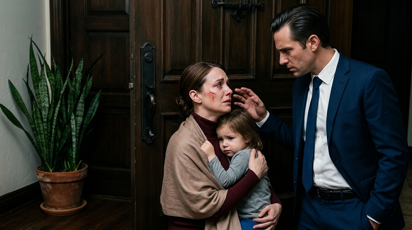 „Kitakaríthatom a házat egy tányér ételért?”. De amikor a milliomos meglátta, a szíve megállt; megdöbbent, egy szót sem tudott kimondani. Az eső megállás nélkül csapkodott a Seattle külvárosában álló hatalmas kúria elegáns üvegtetőjére. Bent Julian Maddox az égő kandalló mellett állt, egy csésze fekete kávéval a kezében, tekintete elveszett a pislákoló lángokban. Gazdagsága ellenére a csend állandó társa volt – még ebben a nagy palotában is. A siker feltöltötte a bankszámláját, de a szívét nem. Egy hirtelen kopogás az ajtón megtörte a csendet. Julian összevonta a szemöldökét. Nem várt senkire. A személyzetének szabadnapja volt, és a látogatások ritkák voltak. Ott hagyta a csészét, és az ajtó felé indult, kinyitva azt. Egy csuromvizes nő állt ott, aki egy legfeljebb kétéves kislányt ölelt. A ruhái kopottak és szakadtak voltak, a szemei ​​beesettek és kimerültek voltak. A kicsi hozzábújt, félénk, de figyelmes volt.