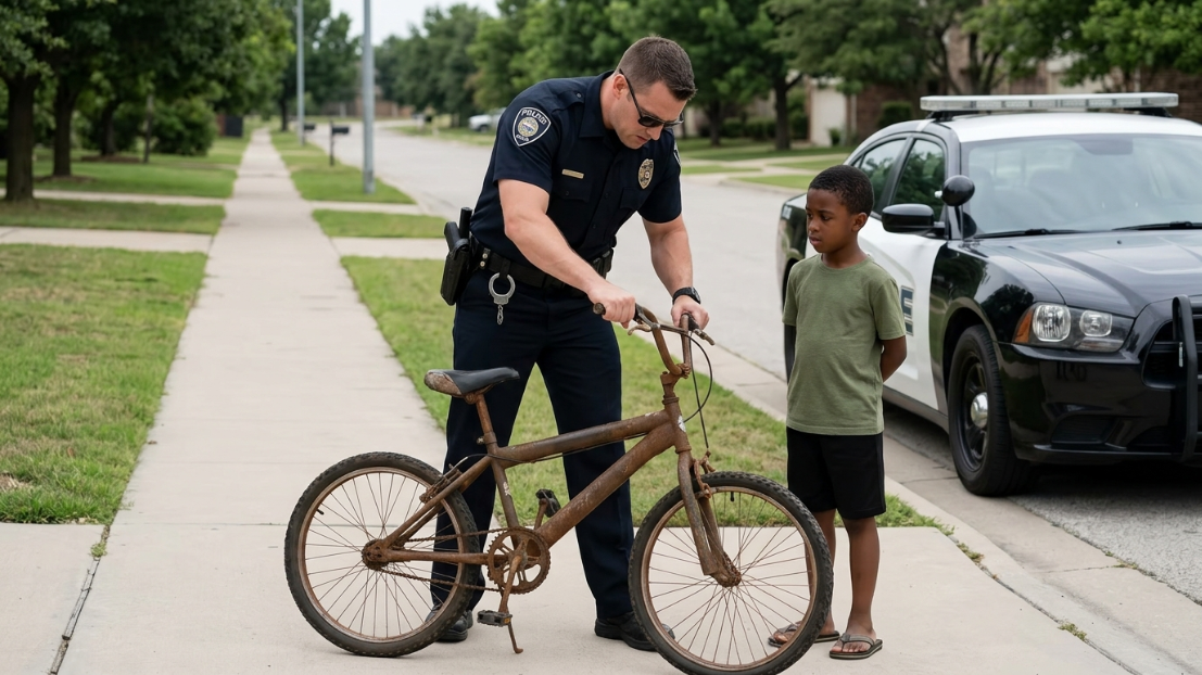 Egy rendőr elvette egy 7 éves fiú biciklijét, és közvetlenül előtte összetörte; a fiú sírt és könyörgött neki, hogy ne tegye ezt, de ekkor a rendőr olyat tett, amitől az egész utca megdöbbent 😨😢