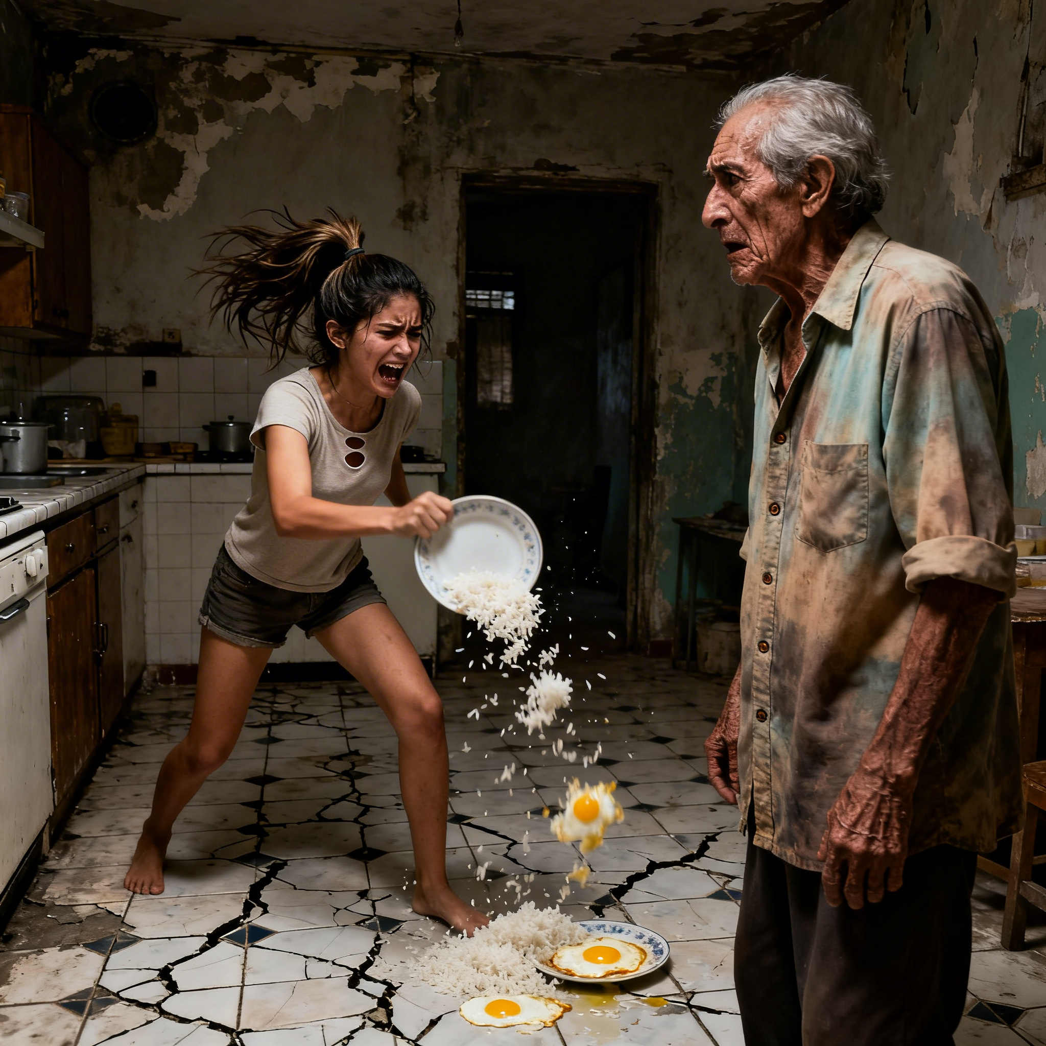 1. RÉSZ: A rizses-tojásos tányért apám elé dobtam a földre.  Azt hittem, csak egy rossz étel volt, de tévedtem.  Csak akkor értettem meg igazán, mit vesztettem el, amikor elmentem.  Felvette a még meleg tányért, amin fehér rizs és egy tükörtojás volt – az az átkozott mindennapi tojás –, és erősen a padlóhoz vágta. A porcelán éles reccsenete végigsöpört a kis házban, mint egy sikoly, ami végre megtalálta a hangját.  „Fáradt vagyok, apa. Elegem van ebből az egészből.”  A hangja remegett, nehéz volt a fájdalomtól, amit már nem is tudott megmagyarázni. A tojás a padlóra ömlött, a sárgája úgy szivárgott, mint valami élőlény, a rizs pedig szétszóródott, mint egy apró darabka megszokott dolog, amit már nem bírt elviselni.  Az apja nem válaszolt azonnal. Csak nézett rá. A keze piszkos volt a munkától, a körmei foltosak, az ingén zsírfoltok. A tekintete nem dühös volt. A kimerültségtől. Egy olyan régi kimerültség, ami mintha a teste részévé vált volna.  „Ez van, ami” – mondta halkan, mintha még a szavaknak is energiát kellene takarítaniuk.  Nevetett, de nem örömteli nevetés volt. Keserű nevetés volt, szinte megtört.  „Nem akarom már azt, ami itt van. Nem akarom már ezt az életet. Nem akarom ezt a házat, ami szétesik, nem akarok soha be nem tartott ígéreteket, nem akarok így élni.”  Mély lélegzetet vett, mintha valami visszafordíthatatlant készülne mondani.  „Nem akarok olyan lenni, mint te.”  A csend, ami ezt követte, nehéz volt. Az apja csak egyszer pislogott. Csak egyszer. De ebben a kis gesztusban valami megtört benne.  Elfordult, mielőtt többet láthatott volna. Bement a szobájába, fogott egy régi hátizsákot, és elkezdte beledobálni mindent, ami még jelentett neki valamit. Egy kopott kabátot, egy jegyzetfüzetet, a mobiltelefon-töltőjét. Nem volt sok. Soha nem is volt az.  Amikor elment, becsapta az ajtót. Egy utolsó hang.  Megfogadta, hogy nem megy vissza. Megfogadta, hogy felépíti a saját életét. Megfogadta, hogy soha nem fog úgy végezni, mint ő. Egyedül. Fáradtan. Egy olyan megszokott rutinban ragadva, amely semmi mást nem kínált, csak a túlélést.  Az első néhány nap furcsán könnyű volt. Olyan szabadságérzet öntötte el, amit korábban soha.  A 2. rész a hozzászólásokban olvasható.