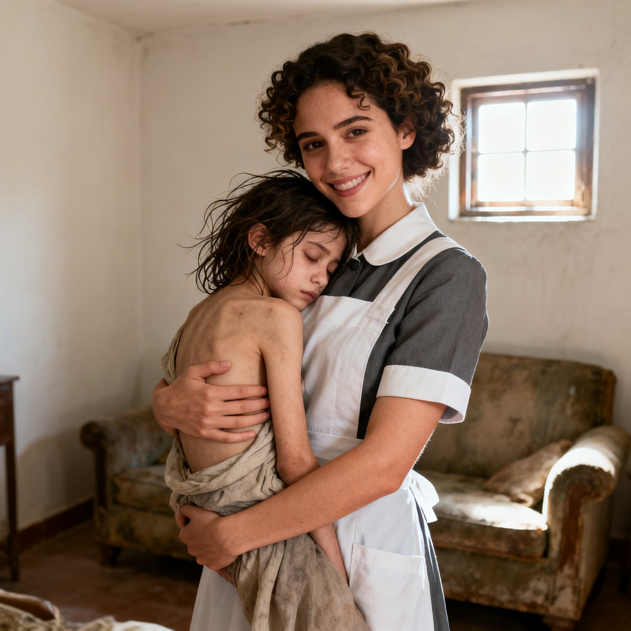 Dolgozom otthon… és örökbe fogadom anyukámat fiatalon.  Soha nem gondoltam volna, hogy az életem megváltozik egy lány miatt, akit úgy tűnt, senki sem lát. A nevem Ana Clara. 34 éves vagyok, és akkoriban a megszokott rutinom egyszerű és kimerítő volt. Napkelte előtt keltem, két busszal és metróval mentem el a házakhoz, ahol napokig bejárónőként dolgoztam. Így fizette ki egy kis lakás lakbérét São Paulo keleti övezetében, és így tett ételt az asztalra. Marta Ribeiro asszony háza az egyik legluxusabb volt, ahol dolgoztam. Túl nagy volt ahhoz, aki így nézett ki… üresen. A házban minden csillogott. A márványpadló tükörként verte vissza a fényt, a bútorok drágák, rendezettek, kifogástalanok voltak. De odabent csend volt, ami kellemetlenül érintett. Nehéz, hideg csend, mintha mindig hiányozna valami. Kedden volt, délután kettő körül, amikor először láttam meg. Áll a létrán. Kicsi. Nagyon sovány. Egy öreg medvét ölel, ami már elvesztette eredeti színét. Barna haja kócos volt, mintha napok óta senki sem fésülte volna. És azok a szemek… Túl nagy szemek egy ilyen kislánynak.  Szemek, amik mintha kérnének valamit… anélkül, hogy tudnák, hogyan. Egy médiaszót váltottam, a kockát és a csapdát fogtam. —Szia, kicsi… —bújva kérlek—. ¿Hogy nézel rám?  Rám nézett. Egyenesen a szemembe. És egy pillanatra azt hittem, válaszolni fog. De nem válaszolt. Csak lehajtotta a fejét, és erősebben megszorította a medvét. Nem szólt semmit. Egy hangot sem adott ki. Azt hittem, félénk. O tal mez medo. Entonces sonreí, seguí con mi trabajo y no insistí. De teltek a napok. És a csend folytatódott. Soha nem hallottam azt a kislányt beszélni. Soha. Még egy suttogást sem. Még egy sírást sem. Egyetlen szót sem. Mintha a világ kitépte volna a hangját. Vagy mintha senki sem vette volna a fáradságot, hogy meghallgassa. Egyik nap a konyha takarítása közben összeszedtem a bátorságot. – Lady Marta… a lánya nem beszél? Ella estaba sentada a la mesa, moviendo el celular, completamente distraída. Még csak fel sem nézett. – Ó, Lucía néma. Örökké óta. Ez volt minden. Sin emoción. Nincs fájdalom. Semmi gond. Como quien comenta que se rompió una taza. En ese momento, algo dentro de mí se apretó. Erős. Mert nem csak az volt, amit mondott. Így mondta. Mintha az a kislány… nem számít. A partir de ese día, empecé a observar más. És amit láttam… összetörte a szívem. Lucía siempre usaba la misma ropa. Tiszta, de kopott ruhák. Túl kicsi a testéhez. Senki nem fésülte meg a haját. Senki sem ült vele. Senki nem kérdezett tőle semmit. A veces la encontraba en la cocina, abriendo despacito los alacenas, agarrando galletas como si estuviera haciendo algo prohibido. Egy gyors harapás. Con miedo de que la descubrieran. Éhes. És mindig csendben. De velem… Kezd közeledni. Al principio, muy despacio. Ott ült, ahol takarítottam. Továbbra is engem figyelt. Aztán elkezdett rajzokat hozni nekem. Garabatos simples. De tele szándékkal. Un día, me entregó un dibujo distinto. Én voltam. Yo con una sonrisa enorme. Y al lado… un corazón. Abban a pillanatban éreztem, hogy könnyek szöknek a szemembe. Porque entendí. Lucía nem volt láthatatlan. Solo que nunca la habían visto de verdad. Y yo… yo sí la había visto. Attól a naptól kezdve minden megváltozott. beszélni kezdek vele Nagyon sokat. Mindenből. Aunque no me responseiera. -Szeretsz rajzolni? – kérdeztem tőle. – Mi a kedvenc színed? – Csokoládét vagy vaníliás tortát szeretsz jobban? Soha nem válaszolt. De csodálom. Mindig csodálom. És kicsit… néha… a szemében megváltozik. Kevesebb félelem. Más… jelenlét. Több élet. Egy nap korábban érkeztem, mint általában. És Luciát a szobájában találtam. Összezsugorodva az ágyban. Remegve. A homlokára tettem a kezem. Lángolt. Magas láza volt. – Hol van anyukád? – kérdeztem, már kétségbeesetten… A 2. rész a hozzászólásokban található.