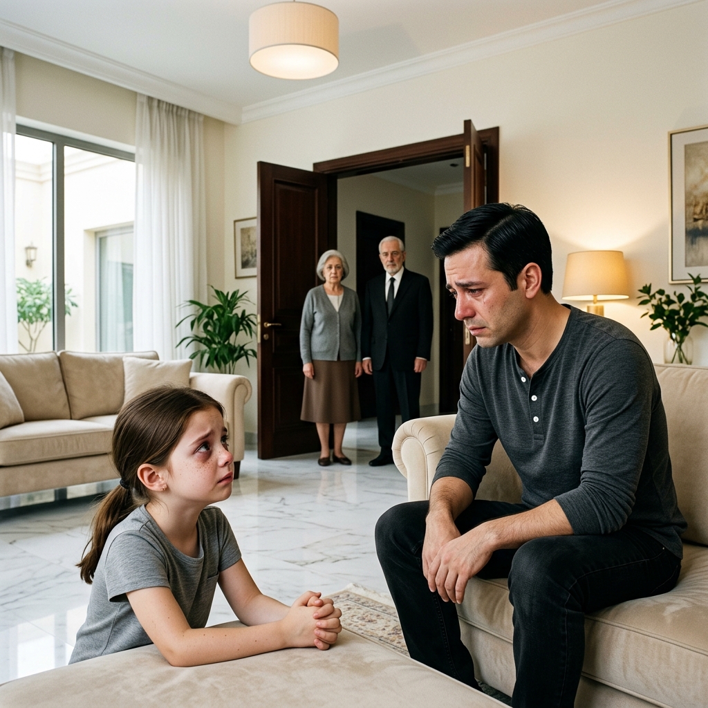 1. RÉSZ:  „Apa… annyira fáj a hátam, és nem tudok aludni. Anya azt mondta, ne mondjam el neked.”  Éppen egy üzleti útról tért vissza, amikor lánya lassú suttogása felfedte a titkot, amit anyja rejtegetett.  „Apa… Anya valamit rosszul csinált” – mondta halkan.  „Anya azt mondta, hogy ha elmondom, minden rosszabb lesz. Kérlek, segíts… annyira fáj a hátam.”  Nem kiáltás volt.  A lánya sem sírt.  Csak egy halk suttogás volt, ami a félig nyitott hálószoba ajtaján keresztül hallatszott, Mexikóváros egy csendes környékén, ahol minden este az emberek megöntözik a kis kertjeiket, hétvégén mossák az autóikat, és a szomszédok alig mosolyogva térnek haza.  „Apa… kérlek, ne haragudj” – ismételte meg halk hangján, olyan lassan, hogy szinte hallhatatlan volt.  „Anya azt mondta, ha elmondom, minden rosszabb lesz. Annyira fáj a hátam, és nem tudok aludni.”  Carlos Reyes mozdulatlanul állt a folyosón. Még mindig erősen markolta a bőröndje fogantyúját. Alig telt el öt perc, mióta belépett a házba. Még be sem csukta a bejárati ajtót. A kabátja a kanapén volt, ahol hagyta, amikor bejött.  Néhány perccel ezelőtt még azt hitte, hogy a lánya odaszalad hozzá, megöleli és nevetve öleli, ahogy mindig.  De ehelyett…  Csend volt.  És félelem volt.  A hálószoba felé fordult. A nyolcéves Sofía állt az ajtó mögött, félig elrejtve. Teste kissé görnyedt volt, mintha arra számítana, hogy bármelyik pillanatban megragadja valami. Vállai görnyedtek. Tekintete a padlócsempékre szegeződött, mintha egybe akarna olvadni velük.  – Sofi – mondta Carlos halkan, próbálva nyugodt maradni, miközben a szíve hevesen vert.  – Apu itthon van. Gyere ide, drágám.  A kislány nem mozdult.  Lassan letette a bőröndjét, és odament hozzá. Amikor leült vele szemben, Sofia enyhén remegett… és Carlos gerincén hideg borzongás futott végig.  „Hol fáj, drágám?” – kérdezte.  Sofia apró ujjai olyan erősen szorították a pizsamafelsőjét, hogy kifehéredtek.  „A hátam” – suttogta.  „Mindig fáj. Anya azt mondta, baleset volt. Azt mondta, ne mondjam el neked. Azt mondta, hogy dühös leszel… és hogy valami rossz fog történni.”  Jéghideg súly nehezedett Carlos mellkasára.  Kinyújtotta a kezét, hogy megölelje, de amikor megérintette Sofia vállát, a kislány fájdalmasan összerezzent, és elhúzódott.  „Kérlek… ne” – mormolta.  „Annyira fáj.”  Carlos azonnal visszahúzta a kezét.  „Sajnálom.”  A 2. rész a hozzászólásokban található.