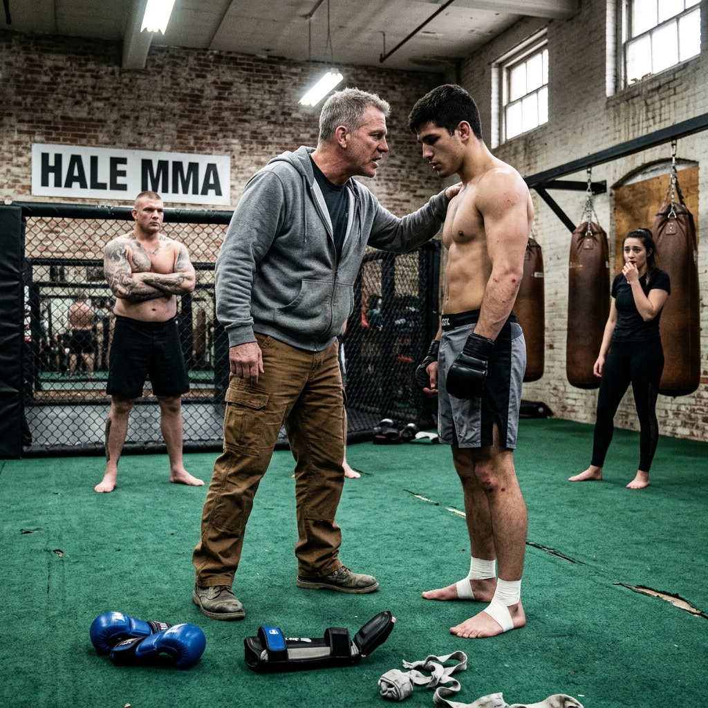 Az MMA edző kigúnyolta a gondnokát – míg egyetlen ütéssel be nem hallgattatta Minden reggel hétre az Iron Forge MMA már izzadság-, fertőtlenítőszer- és ego szagú volt. Marcus Hale-nek tetszett ez így. A ketrec közepén állt, és utasításokat kiabált, miközben harcosai a fényes mennyezeti lámpák alatt köröztek. Az a fajta edző volt, akit az emberek azonnal észrevettek, amint belépett egy szobába – vastag nyakú, széles mellkasú, mindig márkás edzőfelszerelésben, mindig elég hangosan beszélt ahhoz, hogy mindenki hallja. Marcus nem csak harcosokat edzett. Hatalmas szerepet játszott. És akkor ott volt Elias Boone. Ötvennégy évesen, hajnal előtt érkezett Elias, kifakult munkásnadrágban, egyszerű szürke kapucnis pulóverben és szőnyegek súrolásához való kesztyűben. A legtöbb ember alig nézett rá. Kiürítette a szemetet, felmosta a vérfoltokat, letörölte a tükröket, megjavította a laza zsanérokat, és működtette a helyet, miközben a fiatalabb férfiak úgy járkáltak körülötte, mint a bútorok. Marcus volt az egyik legrosszabb. „Vigyázz azzal a vödörrel, bajnok” – mondta, amikor Elias elhaladt a ketrec mellett. „Nem akarnám, hogy belecsússz egy címmeccsbe.”  A harcosok minden alkalommal nevettek. Elias soha nem válaszolt. Csak bólintott egyszer, és folytatta a munkát. Ez a csend jobban irritálta Marcust, mintha az öreg vitatkozott volna. Tiszteletlenségnek tűnt, mintha Elias nem ismerte volna fel a hely hierarchiáját. Az Iron Forge-ban a harcosok számítottak, az edzők számítottak, a pénz számított. A portás? Láthatatlan volt, hacsak valaki nem akart egy viccet. Csak Nina a recepción kezelte Eliast emberként. Tudta, hogy sokáig maradt panasz nélkül, olyan dolgokat javított meg, amiket senki más nem is vett észre, és néha árnyékként viselkedett, amikor azt hitte, senki sem figyel. Egyszer látta ezt a raktár melletti félhomályos folyosón: gyors kezek, tökéletes egyensúly, éles fordulatok, túl tiszták mozdulatok ahhoz, hogy valami véletlenszerű karbantartóé legyenek. Egy délután megemlítette Marcusnak. Marcus annyira nevetett, hogy a ketrec falára csapott. „A portás?” – kérdezte. „Mi a következő, az automatában van egy fekete öves?” Azon a péntek estén, az utolsó óra után Tyler Reed ott maradt, hogy Marcusszal betétekkel foglalkozzon. Zene dübörgött a hangszórókból. Derek Sloan, a terem tulajdonosa fent volt, papírmunkát végzett. Nina a kasszát zárta. Elias a szőnyeg szélénél térdelt, és a korábbi küzdelemből származó megszáradt vércsíkot súrolta.  Tyler egy hanyag kombinációt ütött meg, de Marcus megállította.  „Nem, nem, nem” – csattant fel Marcus. „Úgy üss, mintha komolyan vennéd. Most gyengébben ütsz, mint a házmesterek felmosórongyai.”  Tyler elvigyorodott és megfordult. „Talán meg tudja mutatni, edző úr.” A teremben mindenki nevetett.  Marcus Eliasra nézett. „Hallod ezt, öreg? Gyerünk. Adj leckét a gyereknek.”  Nina azonnal kiegyenesedett. „Marcus, hagyd abba.”  De Marcus most élvezte a közönséget. „Micsoda? Motiválom a termet.”  Elias lassan felállt, az egyik kezében még mindig egy rongygal.  Először nem tűnt zavarban lévőnek.  Fáradtnak tűnt. – Dolgozni jöttem – mondta halkan.   Marcus széttárta a karját. – Akkor dolgozz. Mutasd meg nekünk azt a titkos technikát, amiről Nina azt hiszi, hogy a kezedben van.   Tyler talpra ugrott, most már gúnyolódva vele. – Csak egy ütés, uram. Ne aggódj. Nyugodtan megyek.   A tornaterem furcsán elcsendesedett.  Elias letette a rongyot. Aztán lehúzta a gumikesztyűjét, ujjanként, és szépen a szőnyegre helyezte.  Amikor újra felemelte a tekintetét, valami megváltozott a teremben.  Még Marcus is érezte.  Tyler vigyorogva lépett előre, kesztyűvel a kezében, de még mindig nem vette komolyan.   Elias felemelte az egyik kezét.  Tyler előrelendült.  És mielőtt bárki teljesen megértette volna, mit látott, Tyler hanyatt feküdt, a mennyezetet bámulva, szájvédője a szőnyegen gurult.   Marcus abbahagyta a mosolygást.  Folytatás a Hozzászólások részben👇